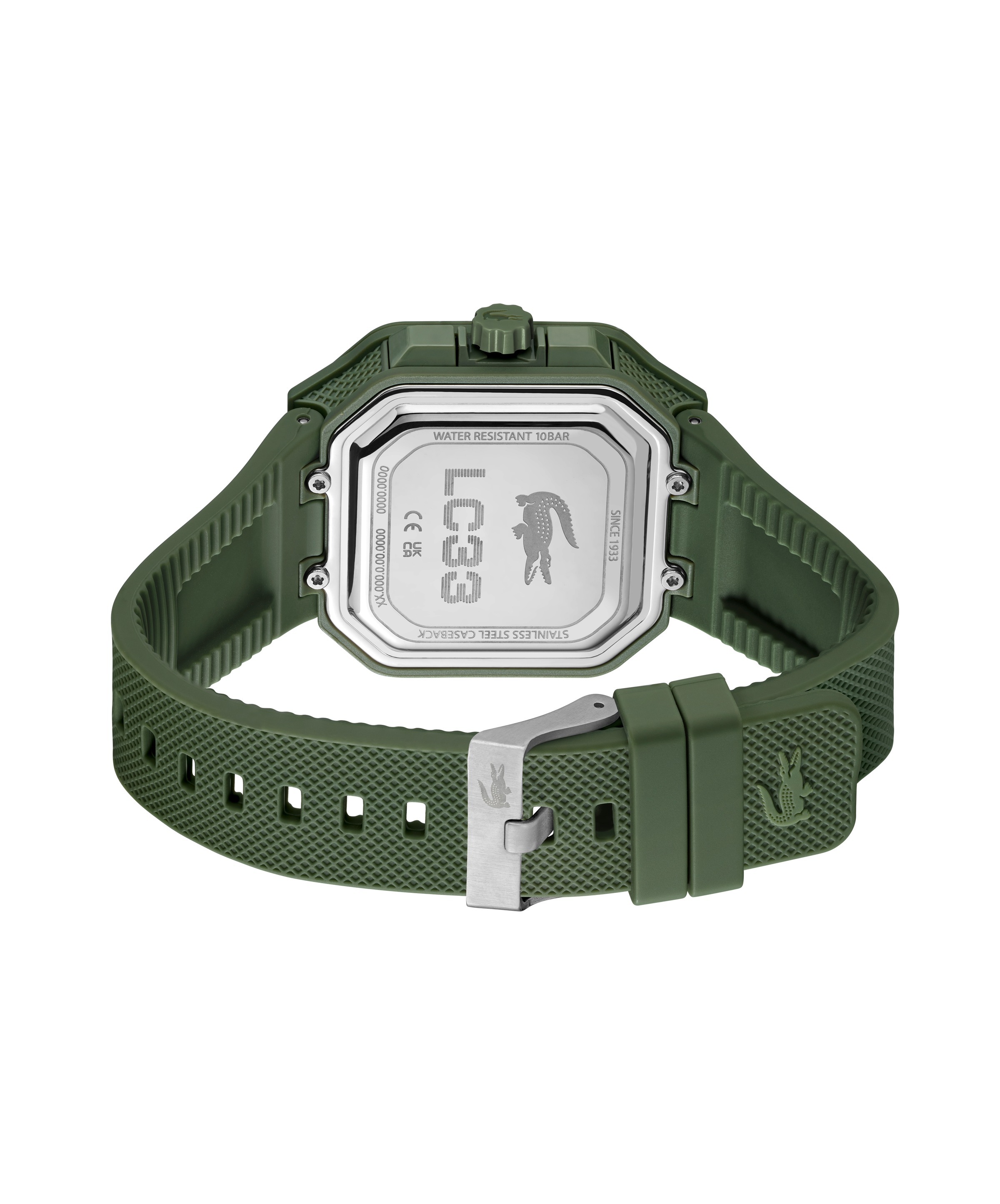 Lacoste Digitaluhr »LC33 SQUARE« Quarzuhr, Armbanduhr, Herrenuhr, Silikonarmband, digital, analog