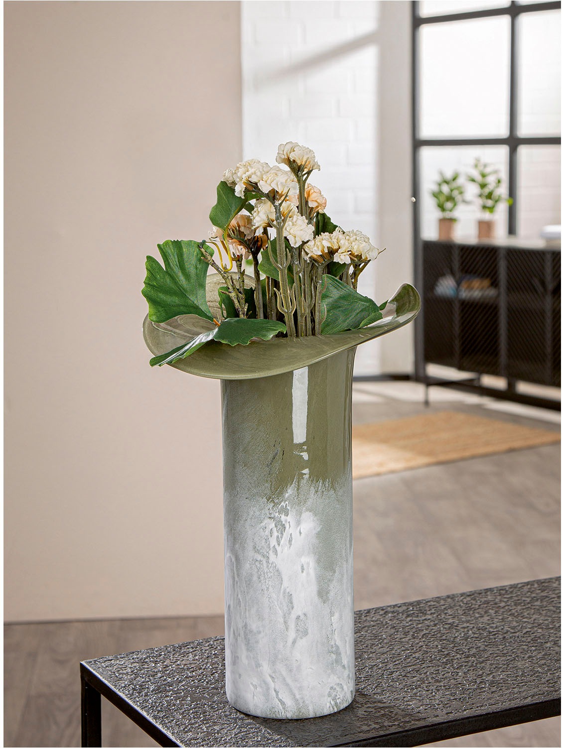 GILDE Tischvase "Vase Ambos grün" günstig online kaufen