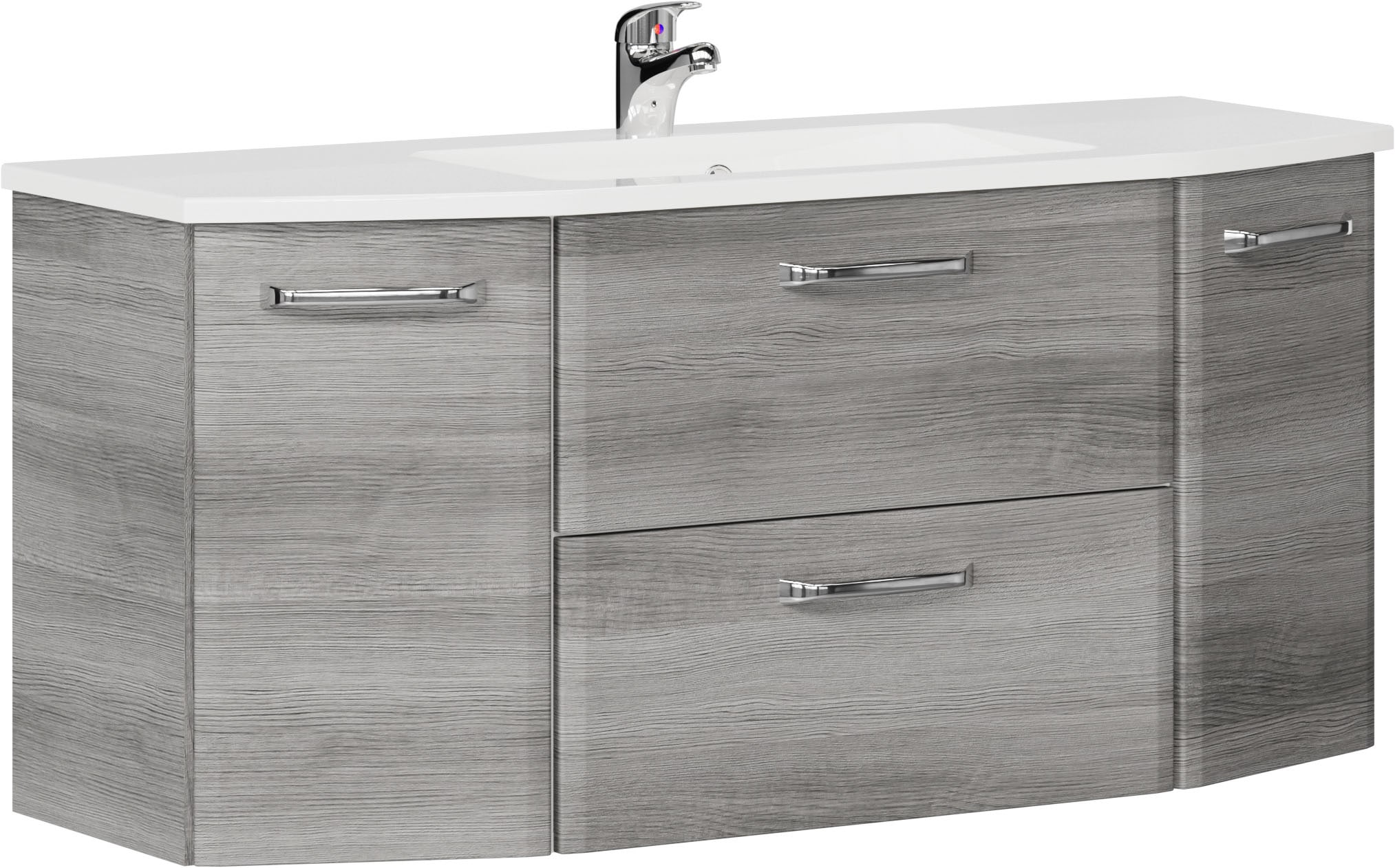 Saphir "2-teilig, Keramikwaschtisch und Waschtischunterschrank" Set, 2 Stk. tlg.