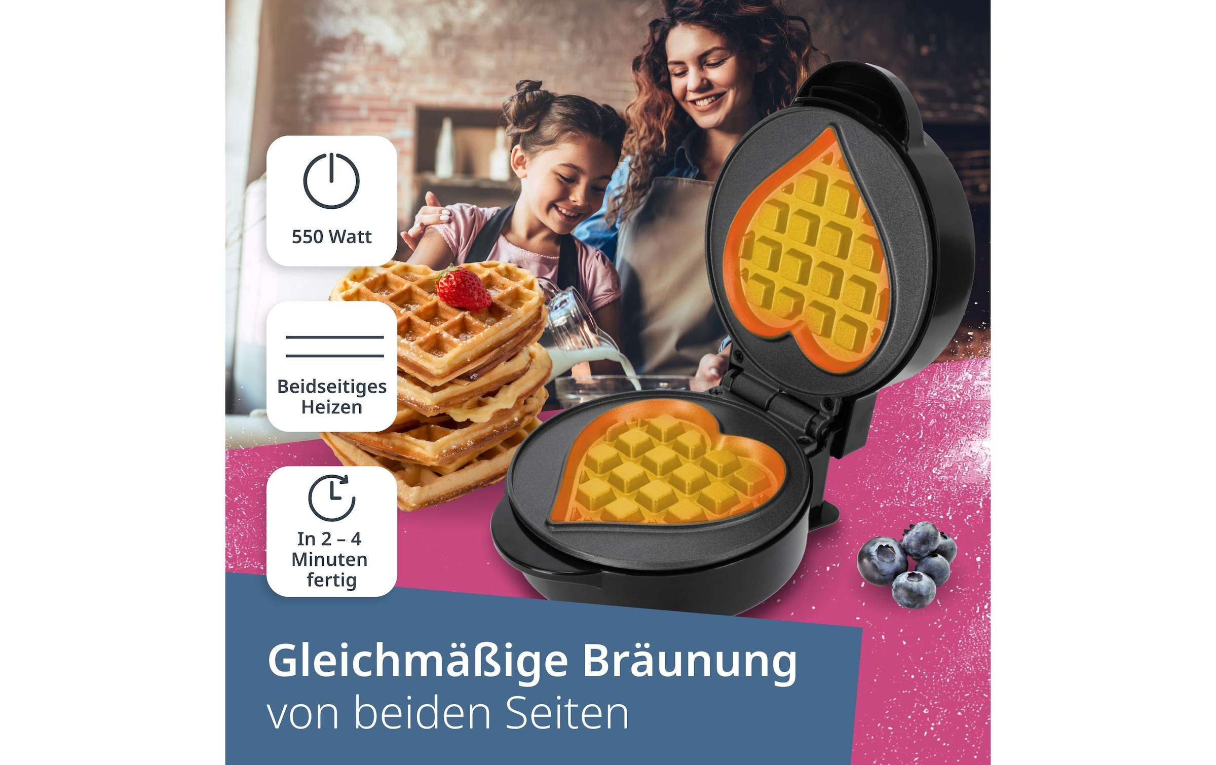 ADE Waffeleisen »KG2345« 550 W