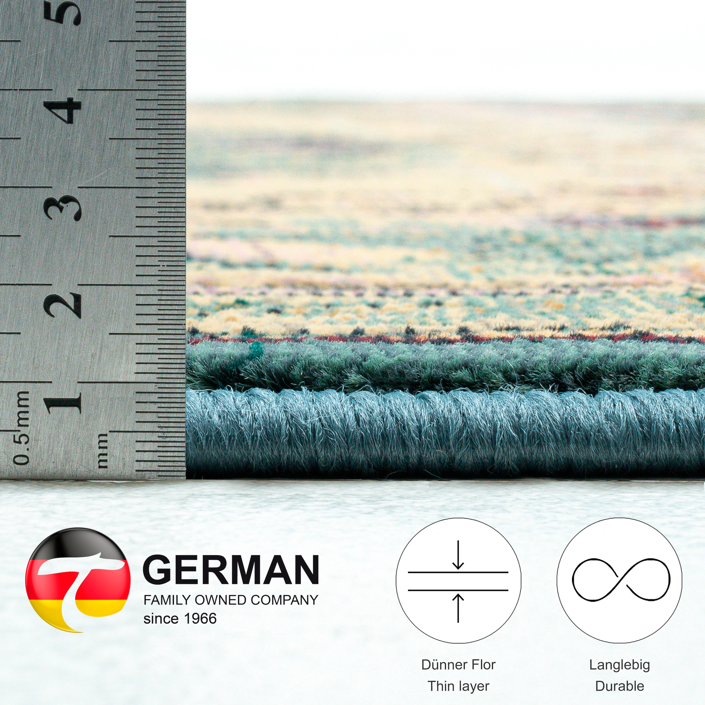 THEKO Teppich »Gabiro 72«, rund, 10 mm Höhe, Orient-Optik, Vintage Design, ideal im Wohnzimmer & Schlafzimmer