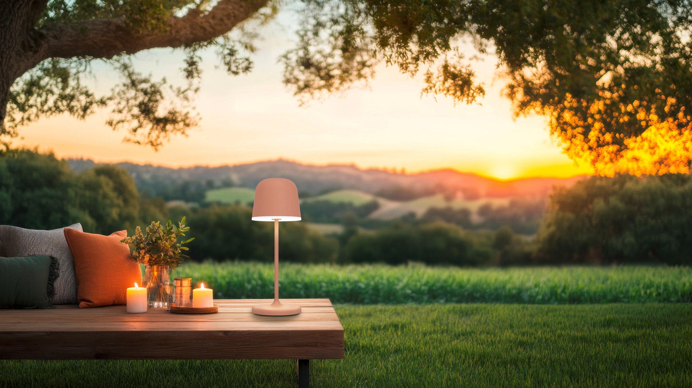 EGLO Tischleuchte »MANNERA-S Tischlampe - Alu, Stahl - LED - 1,8W - IP54« LED-Modul 1 Stk. Neutralweiß | Warmweiß Akku Außentischleuchte, Gartenlampe m. Erdspieß, H20 x Ø7,5 cm