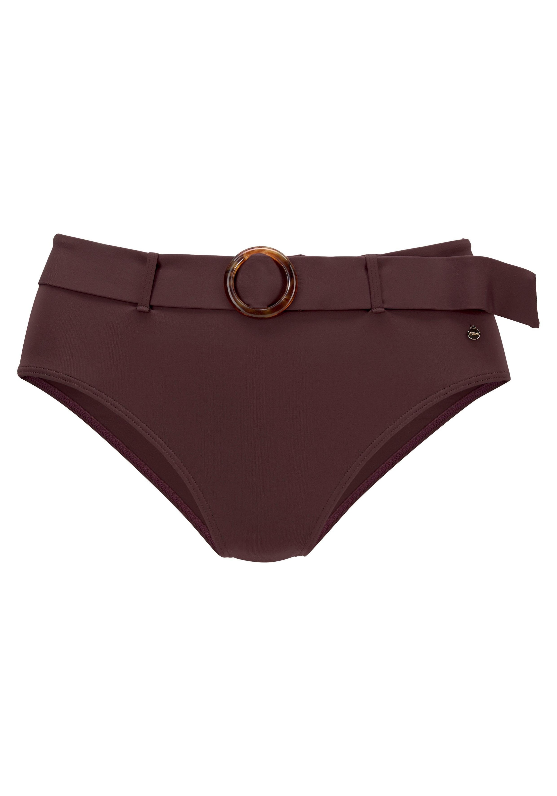 s.Oliver Highwaist-Bikini-Hose »Rome«, mit abnehmbarem Gürtel