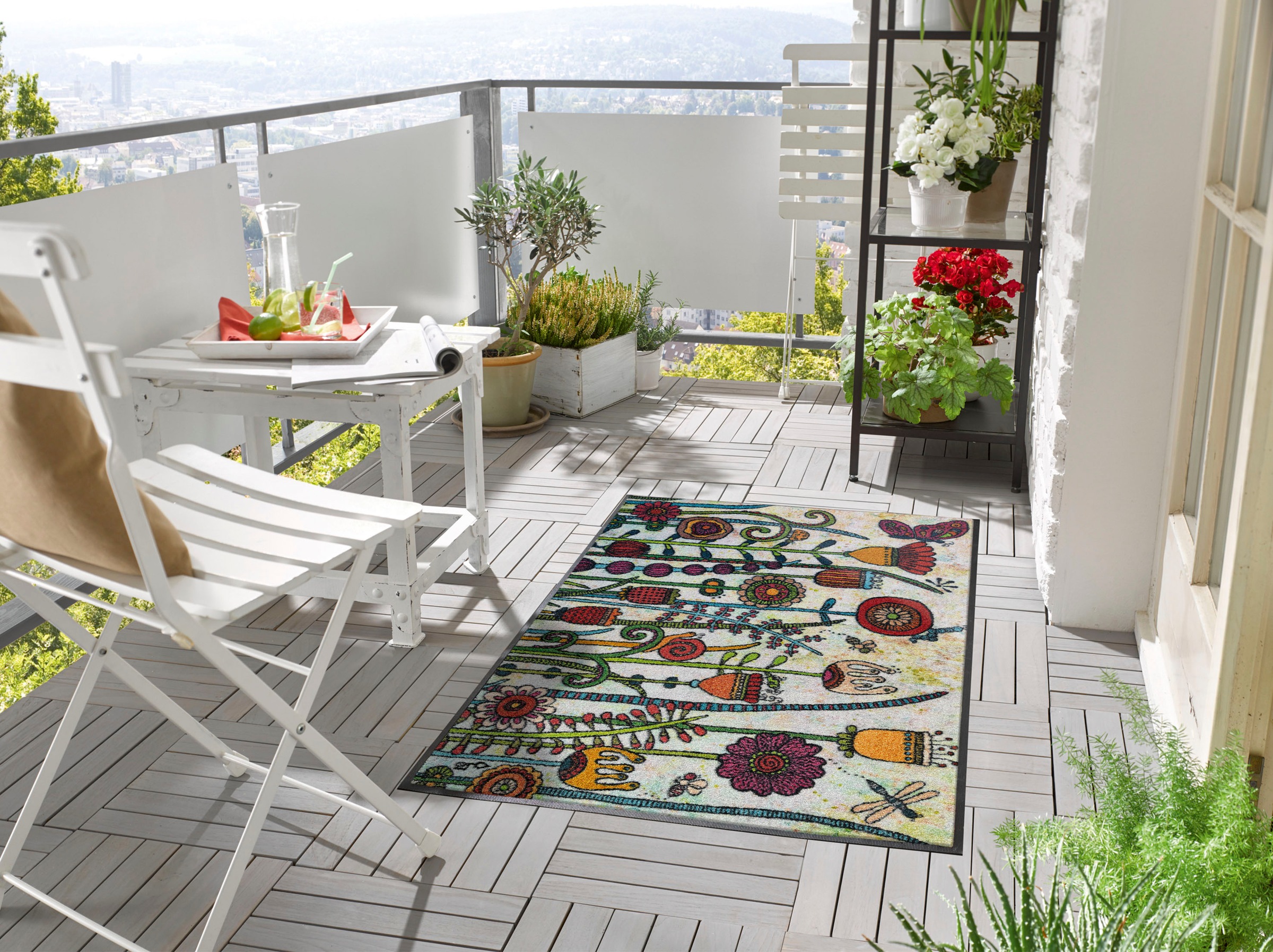 wash+dry by Kleen-Tex Teppich "Sonnentag" rechteckig 7 mm Höhe günstig online kaufen