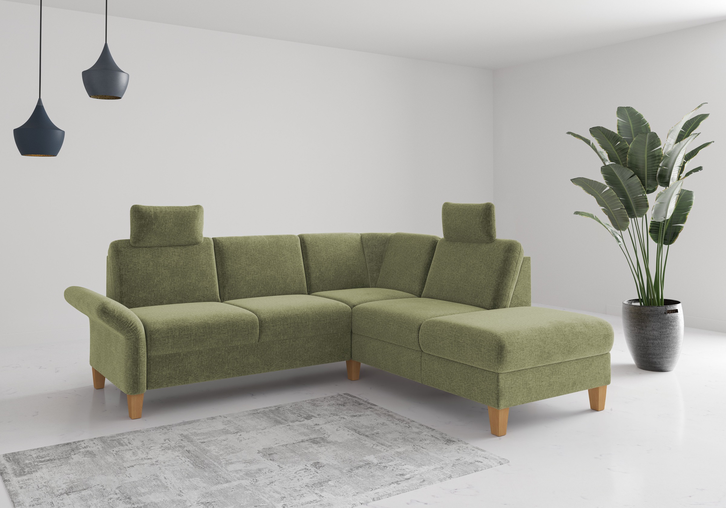 OTTO home Ecksofa "Rochelle, L-Form" wahlweise mit Armteilverstellung, Schlaffunktion und Bettkasten