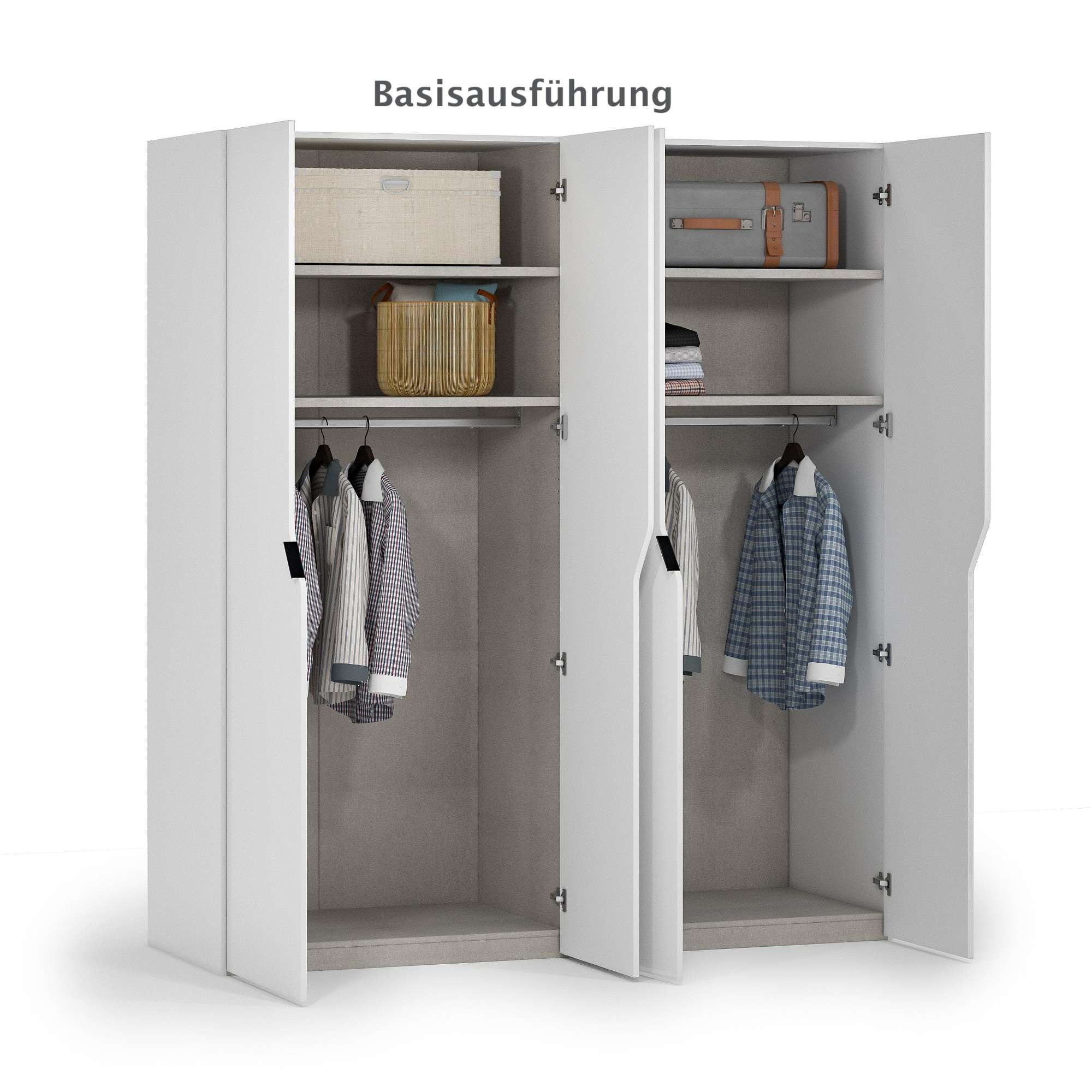 INOSIGN Kleiderschrank »AMETISTA, Drehtürenschrank, designgeformten Fronten«, Made in Italy, hochglanz lackiert, Basisausführung, Zubehör extra