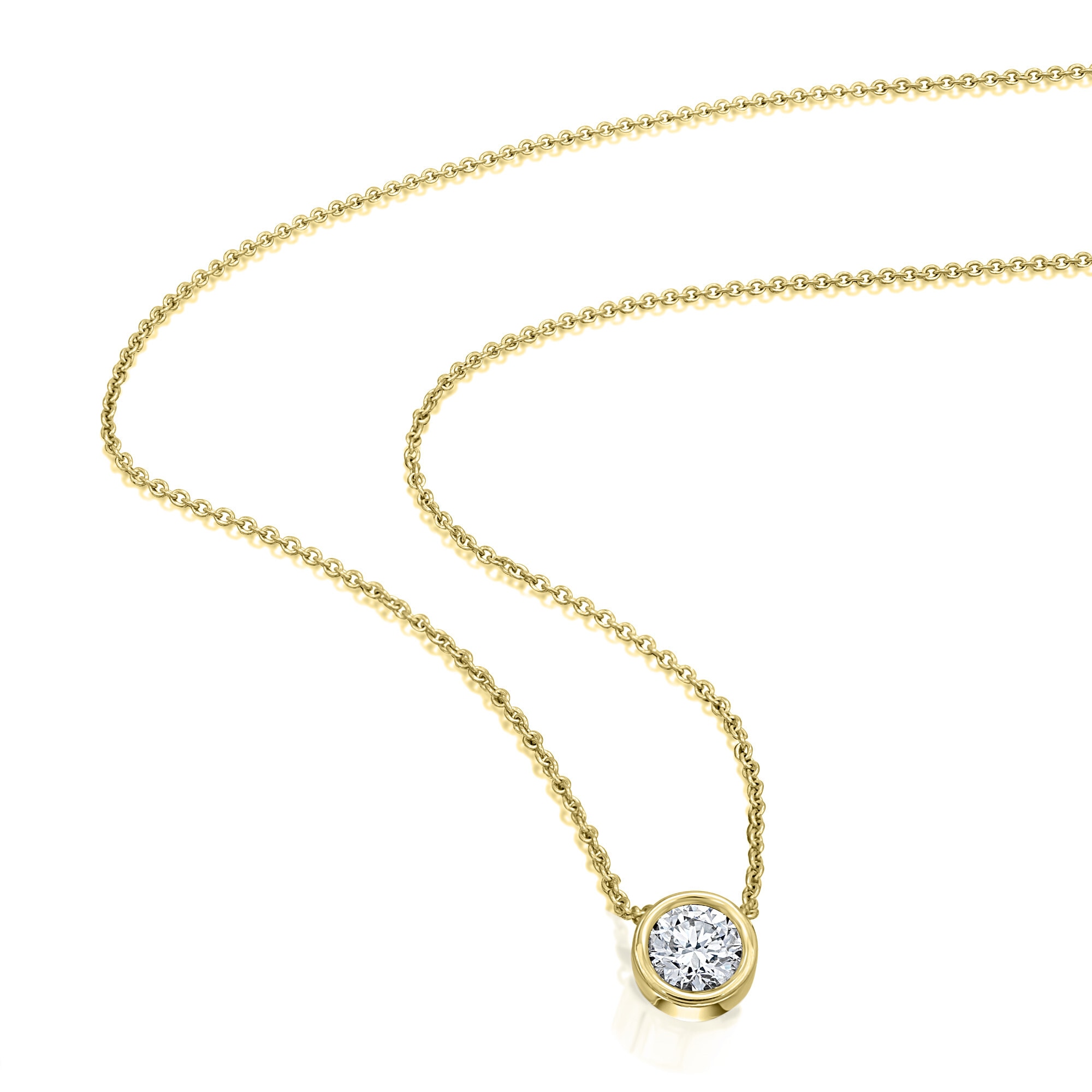 ONE ELEMENT Goldkette »0.25 ct Diamant Brillant Halskette aus 585«, Gelbgold 45 cm Ø 5,8 mm – für Damen – elegant, modern & vielseitig kombinierbar