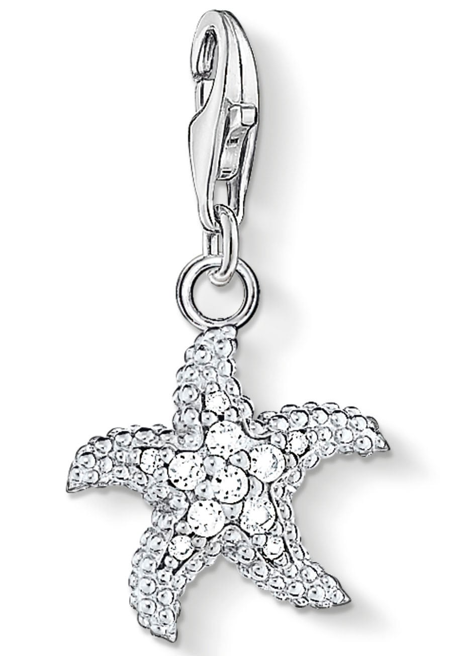 THOMAS SABO Damen Charm-Einhänger "Seestern", bunt, Silber 925 (recycelt), Charms, mit Zirkonia (synth.)