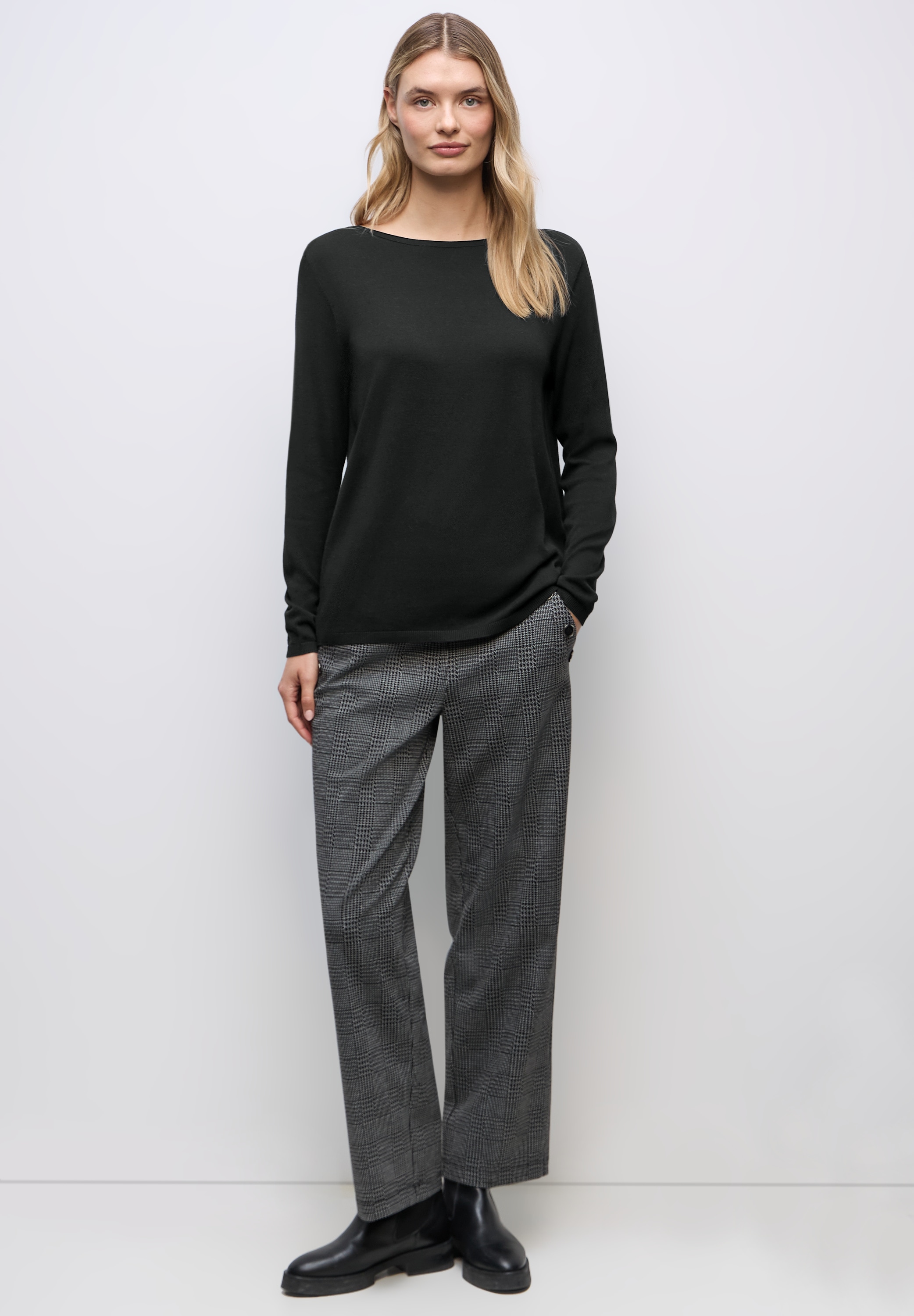 STREET ONE Strickpullover , mit U-Boot-Ausschnitt
