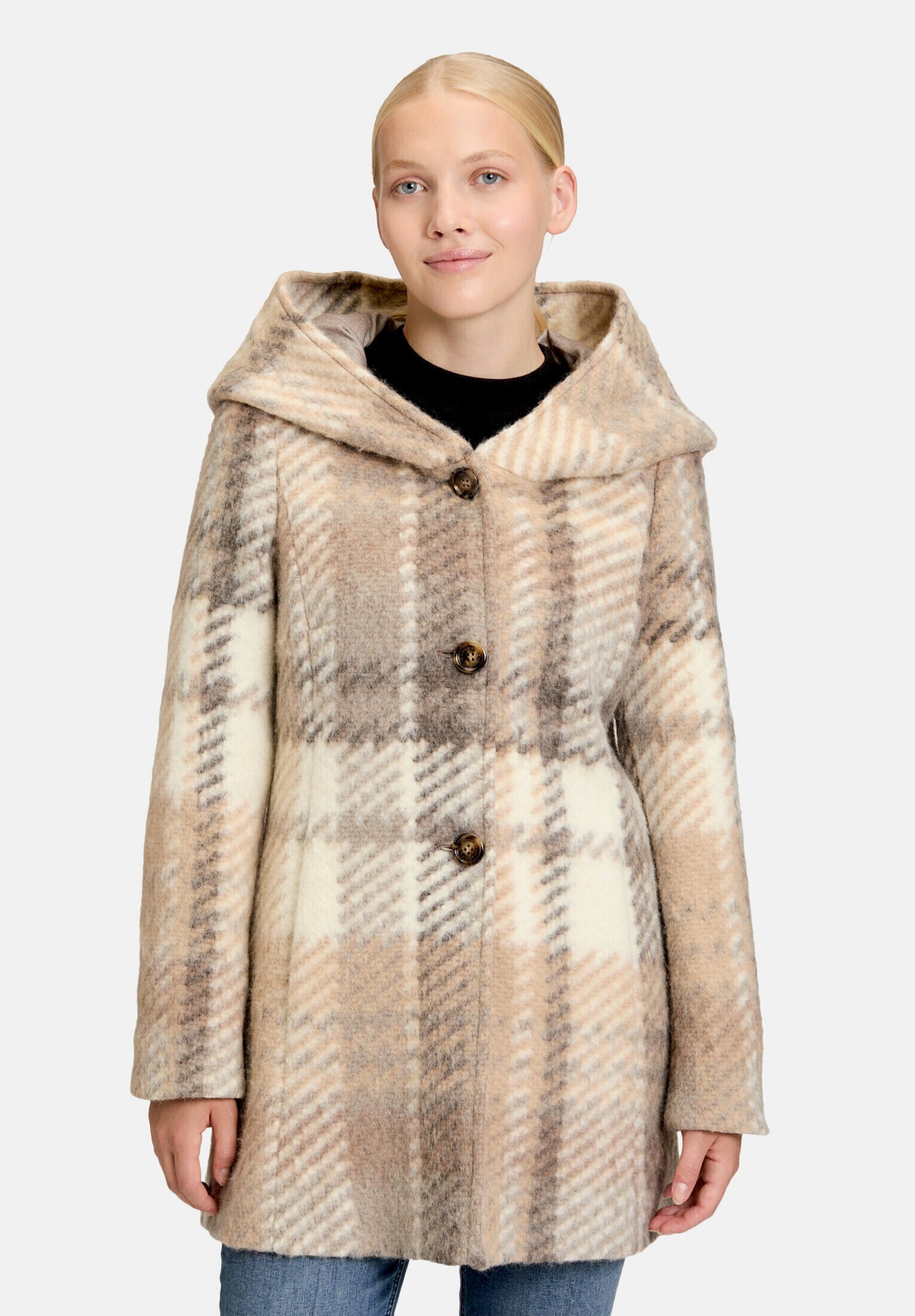 Amber & June Kurzjacke »Damen mit Kapuze« mit Kapuze