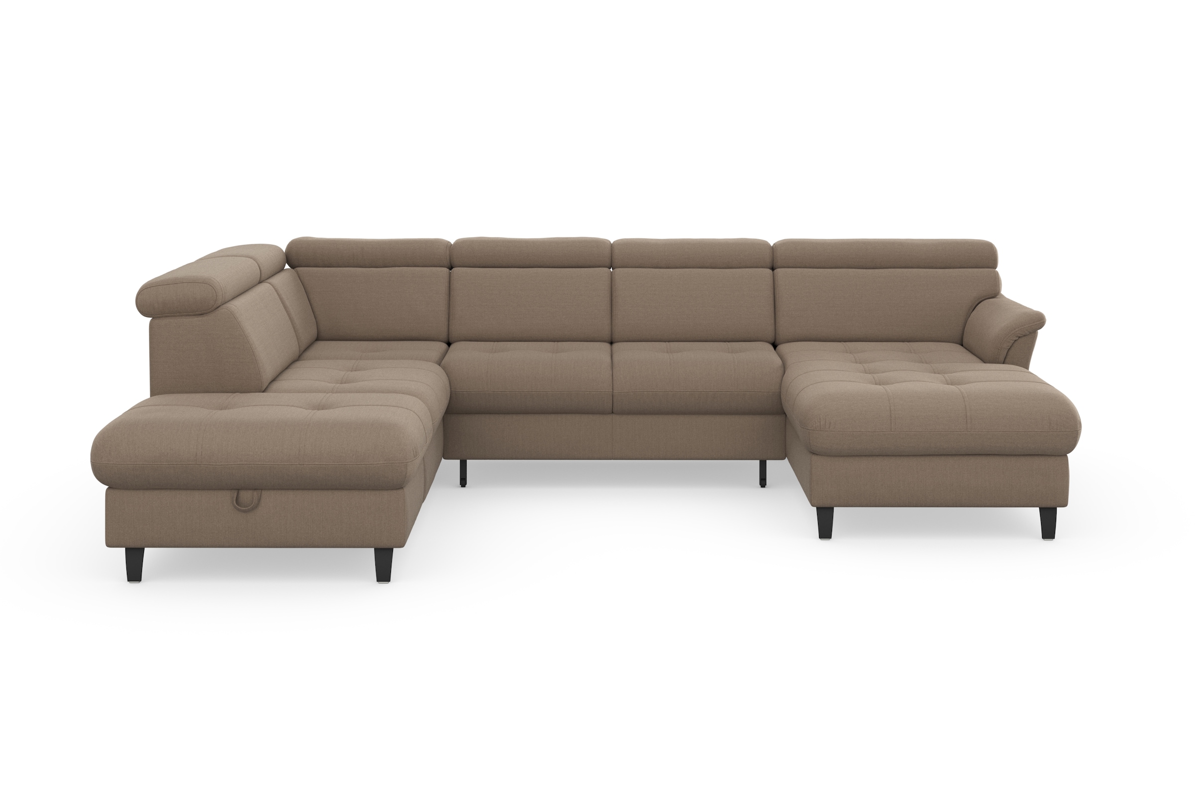 sit&more Wohnlandschaft "Marano U-Form" inklusive Kopfteilverstellung, optional Schlaffunktion & Bettkasten