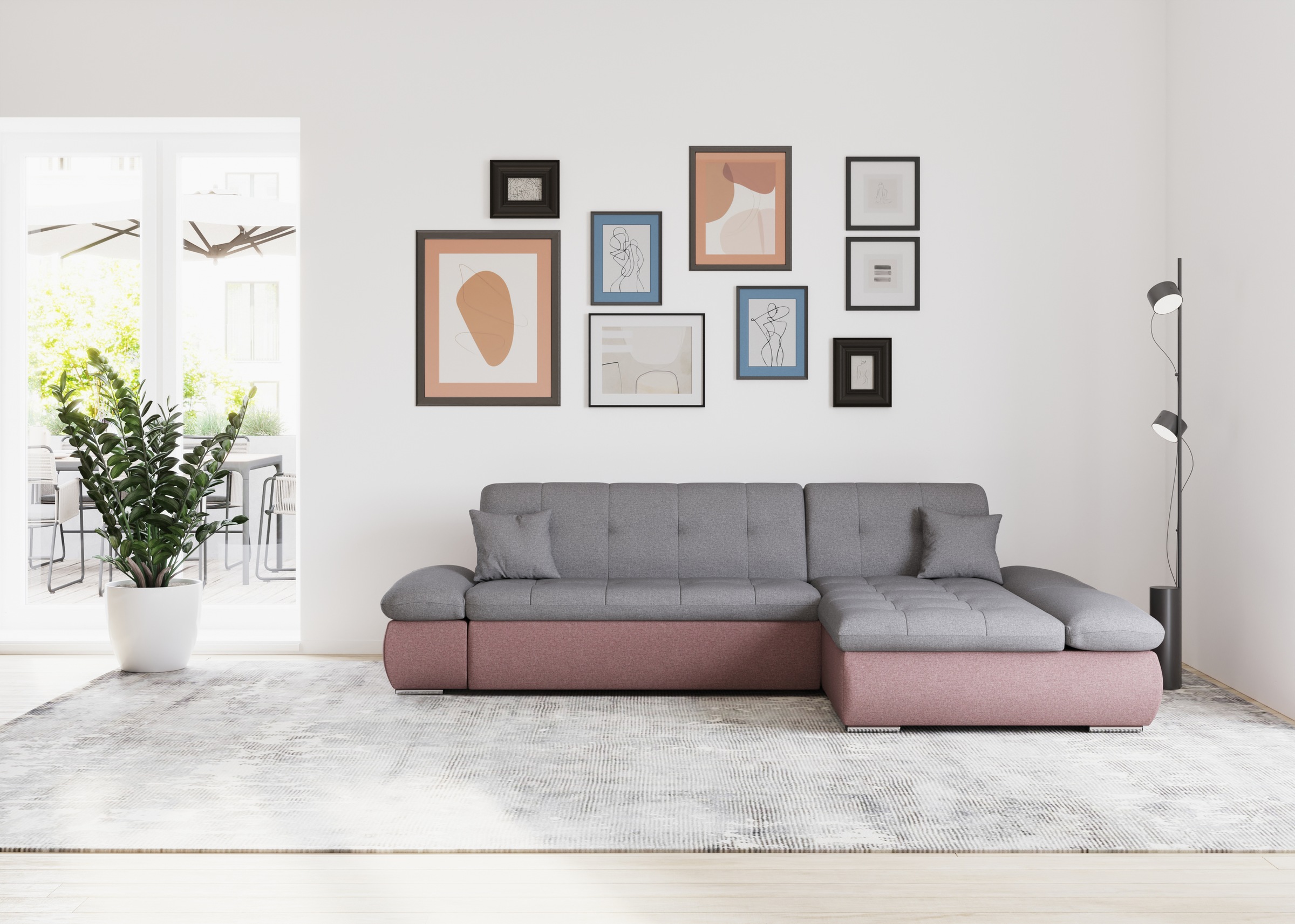 DOMO collection Ecksofa "Moric, L-Form, XXL-Sofa - Breite 300cm", wahlweise günstig online kaufen