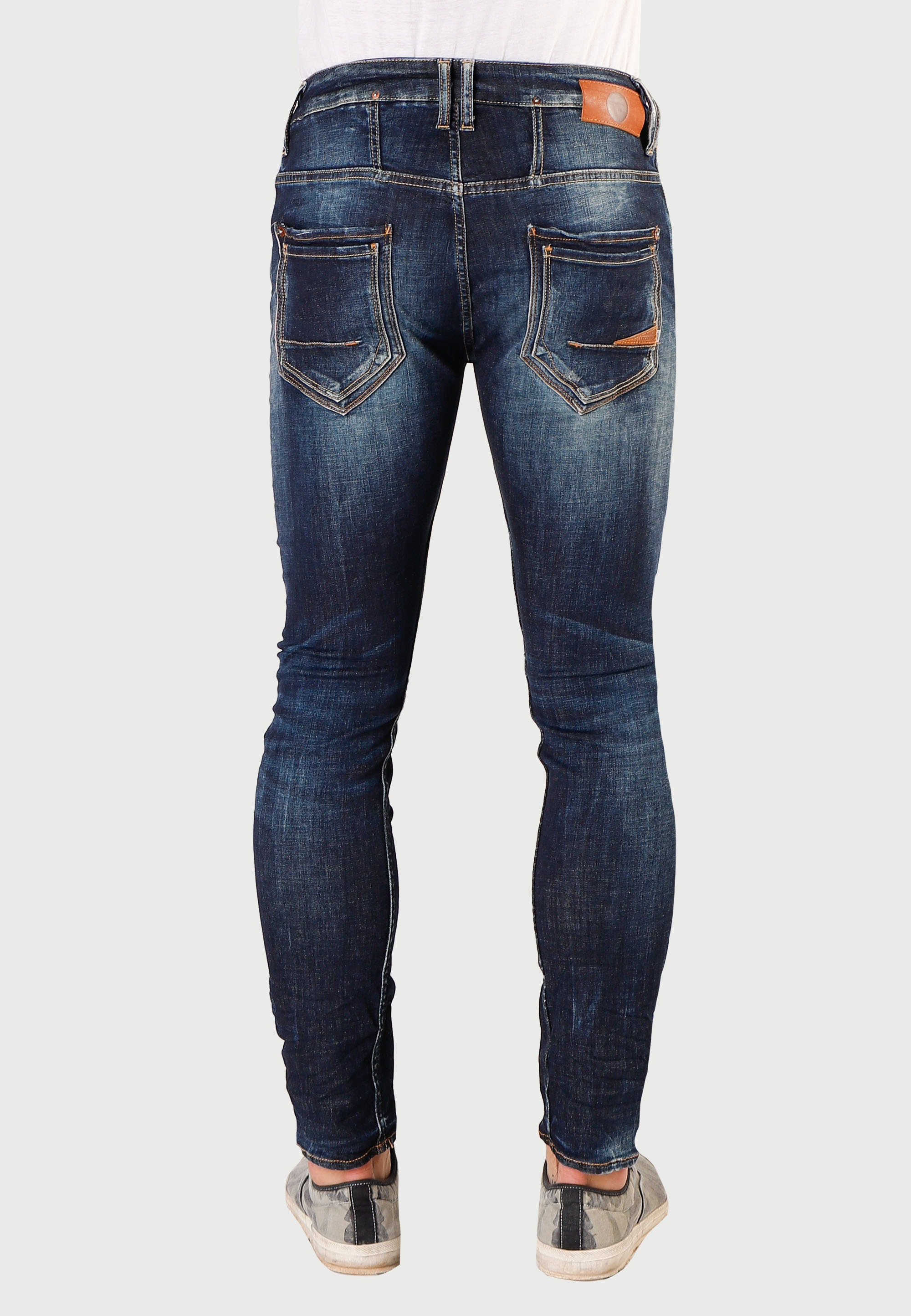 Le Temps Des Cerises Slim-fit-Jeans, in modischem Used-Look