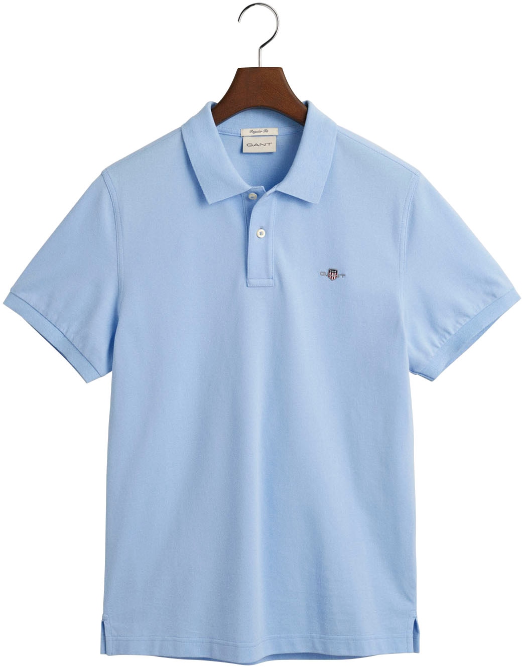 Gant Poloshirt »REG SHIELD SS PIQUE POLO«, mit Logo und Flachstrickkragen 100% Baumwolle Pique