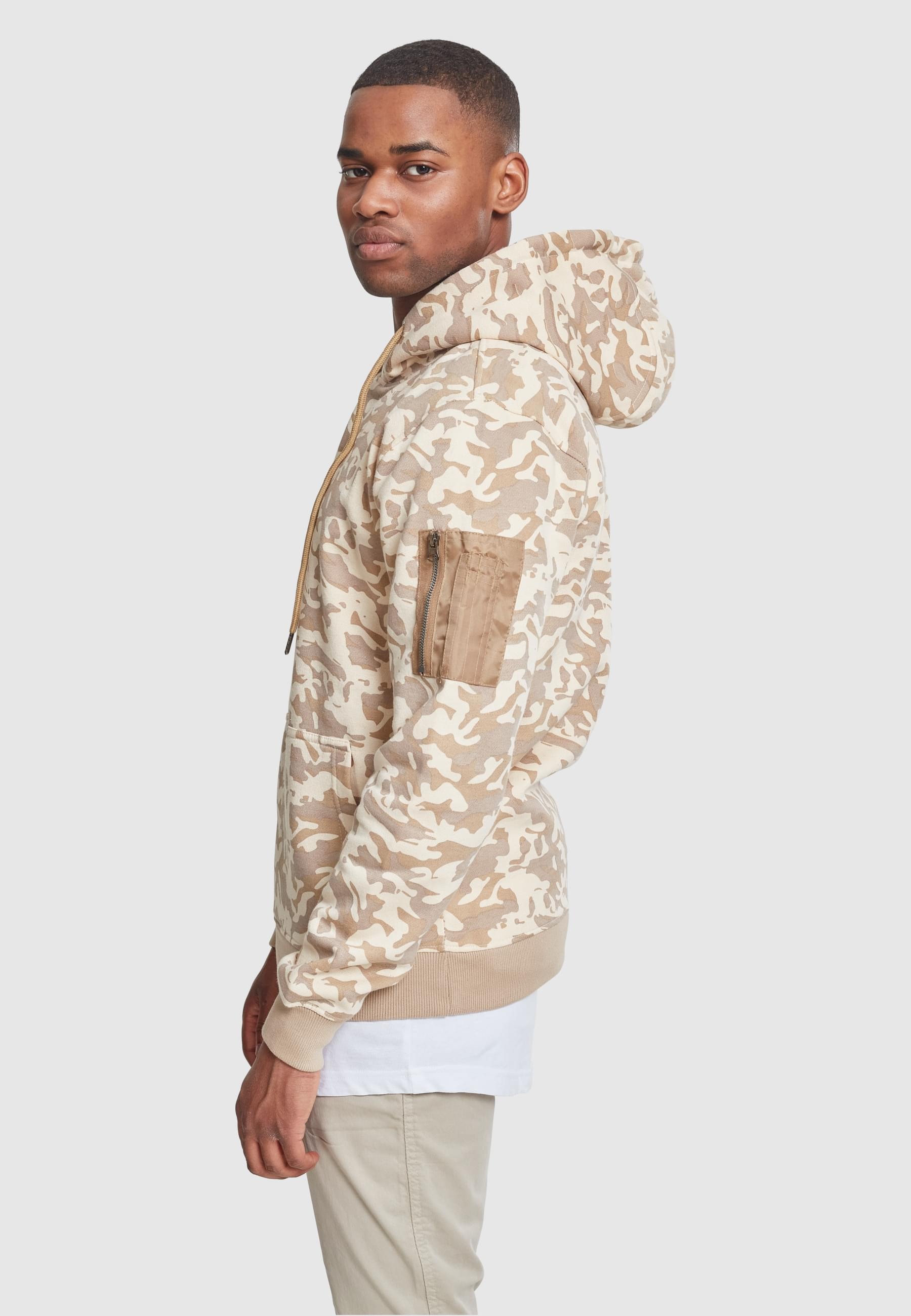 URBAN CLASSICS Sweatshirt »Urban Classics Herren Sweat Camo Bomber Hoody«, (1 tlg.)