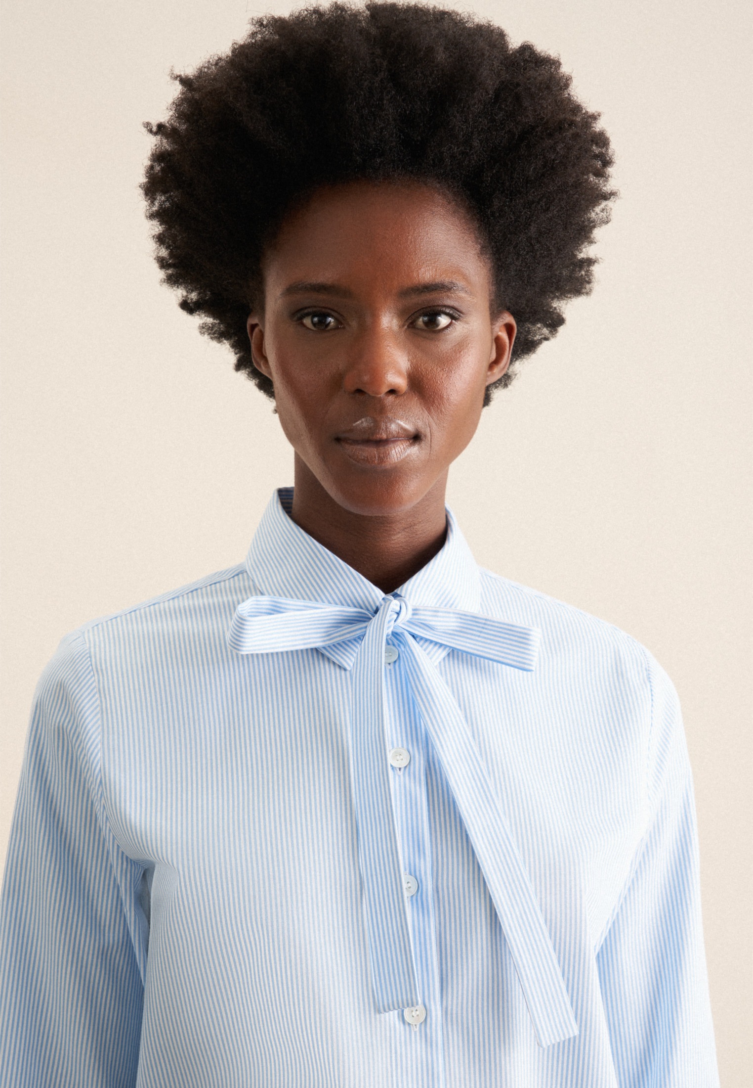 Thumbnail - seidensticker Hemdbluse "Schwarze Rose" 1/1 Kragen Streifen