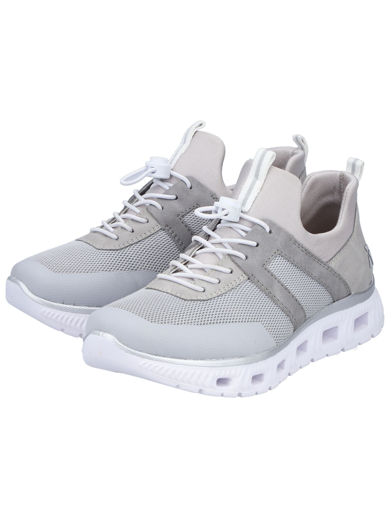 Rieker Damen Sneaker Lederimitat Grau Größe 36 3