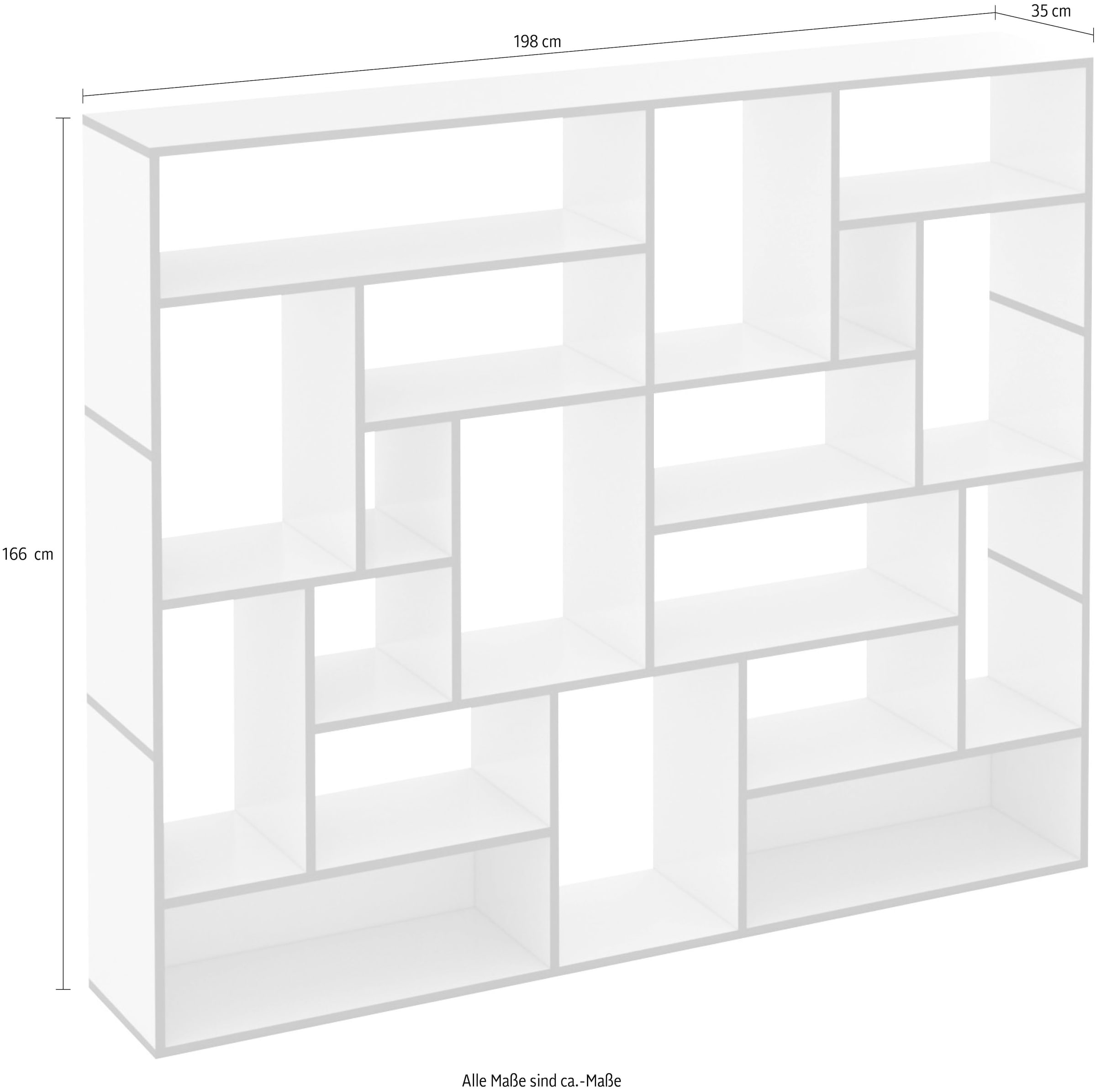 Tojo Mehrzweckregal »hanibal med«, Keine Schrauben notwendig, Breite/Höhe: 198/200  cm bestellen | BAUR