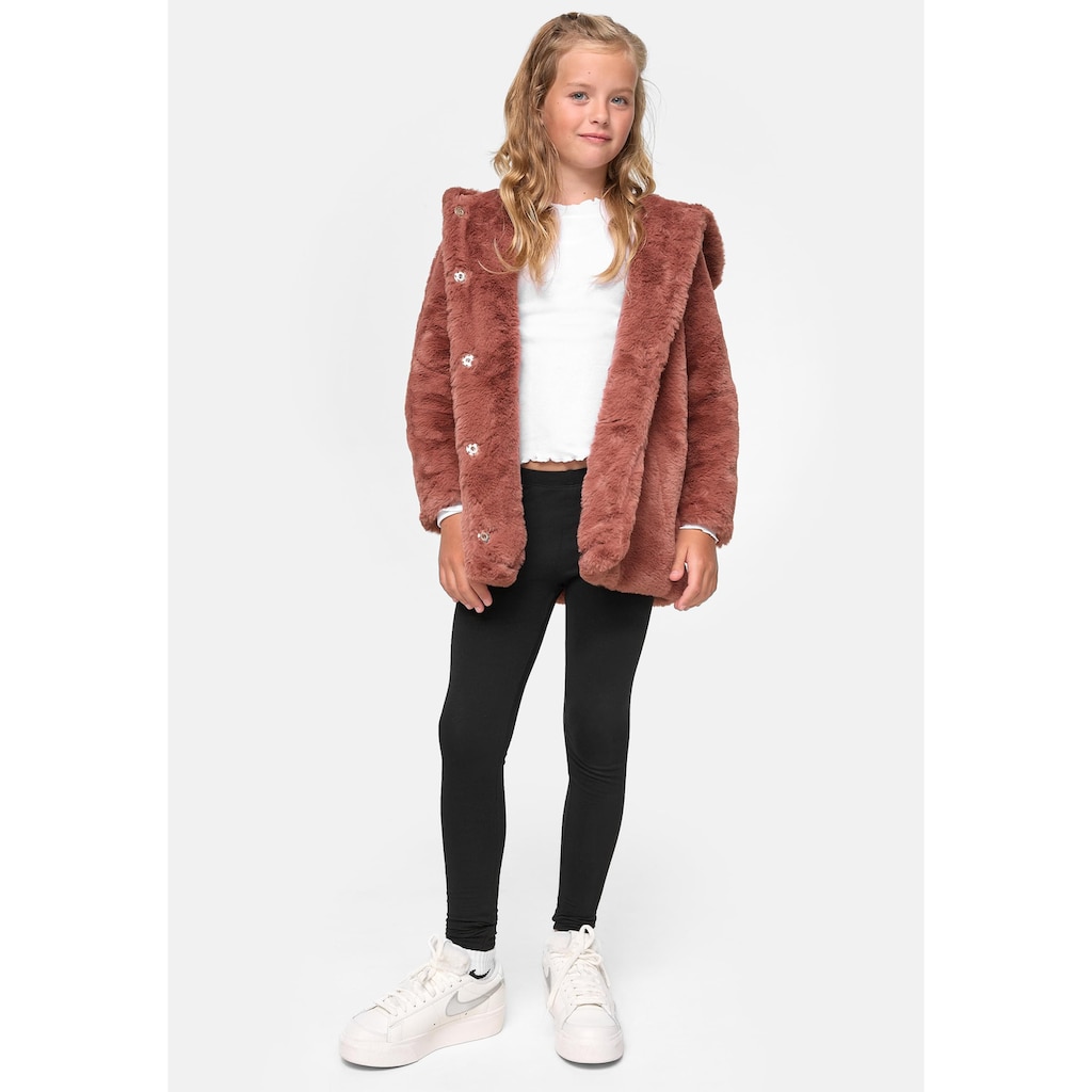 URBAN CLASSICS Winterjacke »Urban Classics Damen Girls Hooded Teddy Coat«, (1 St.), mit Kapuze