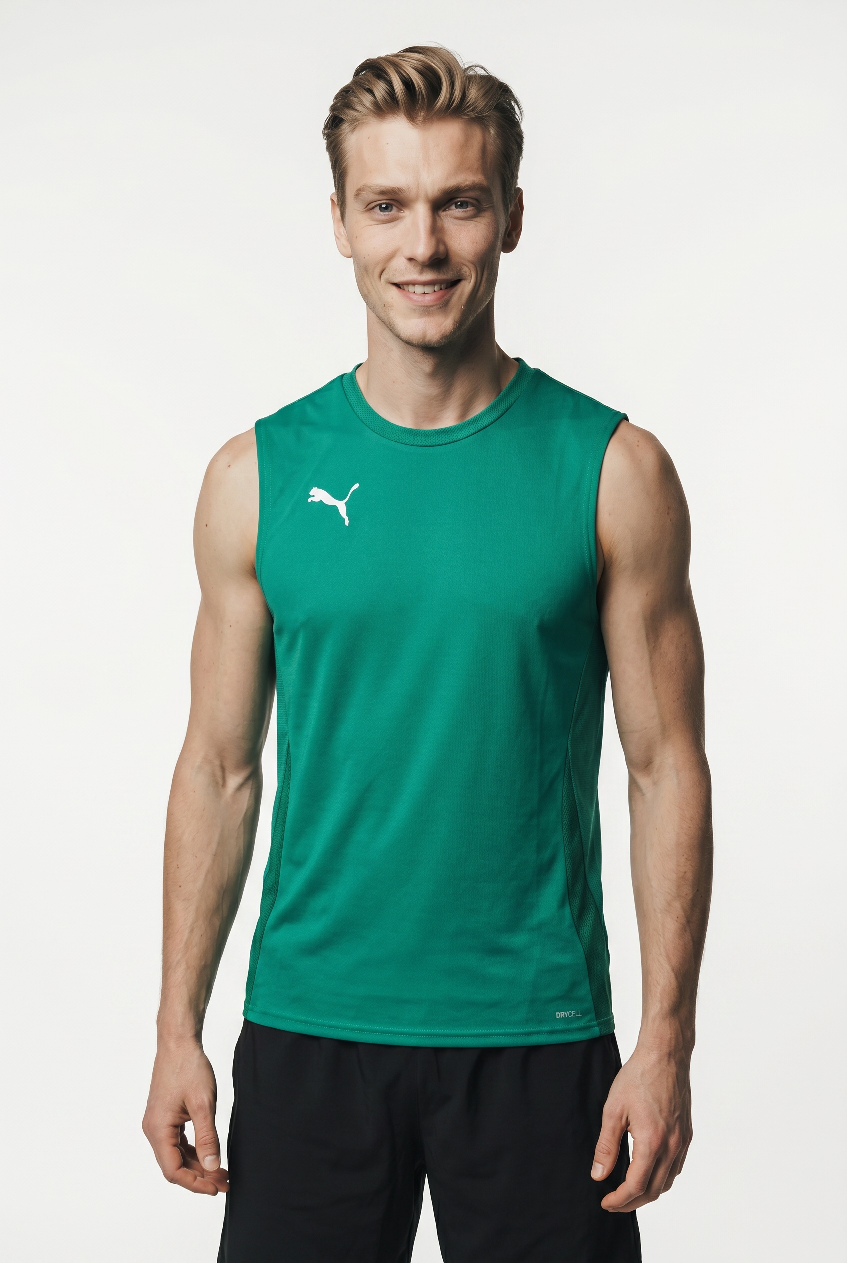 PUMA Fußballtrikot "TEAMGOAL SLEEVELESS JERSEY" für Fußball, ärmellos, sportlicher Stil, aus Interlock-Material