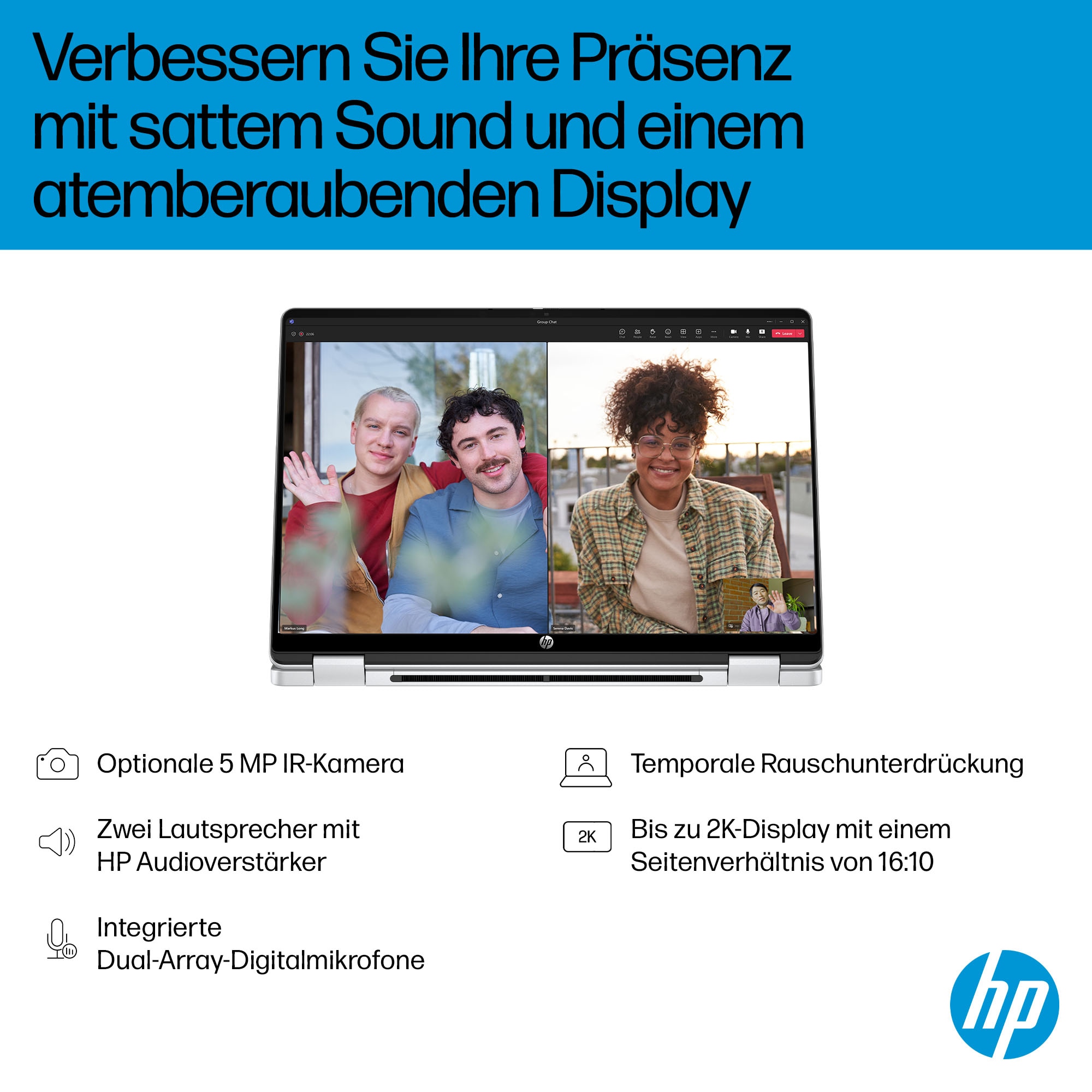 HP Convertible Notebook »OmniBook 5 Flip 14-fp0250ngx« 35,56 cm / 14 ″ Intel Core 5 Intel Graphics 256 GB SSD