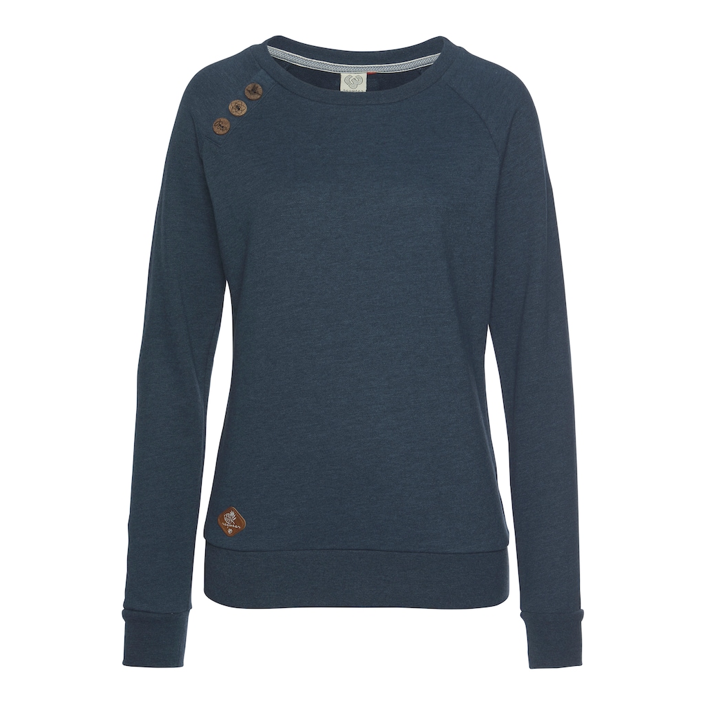 Ragwear Sweatshirt »DARIA«, mit Ragwear Knopf-Design: Venusblume