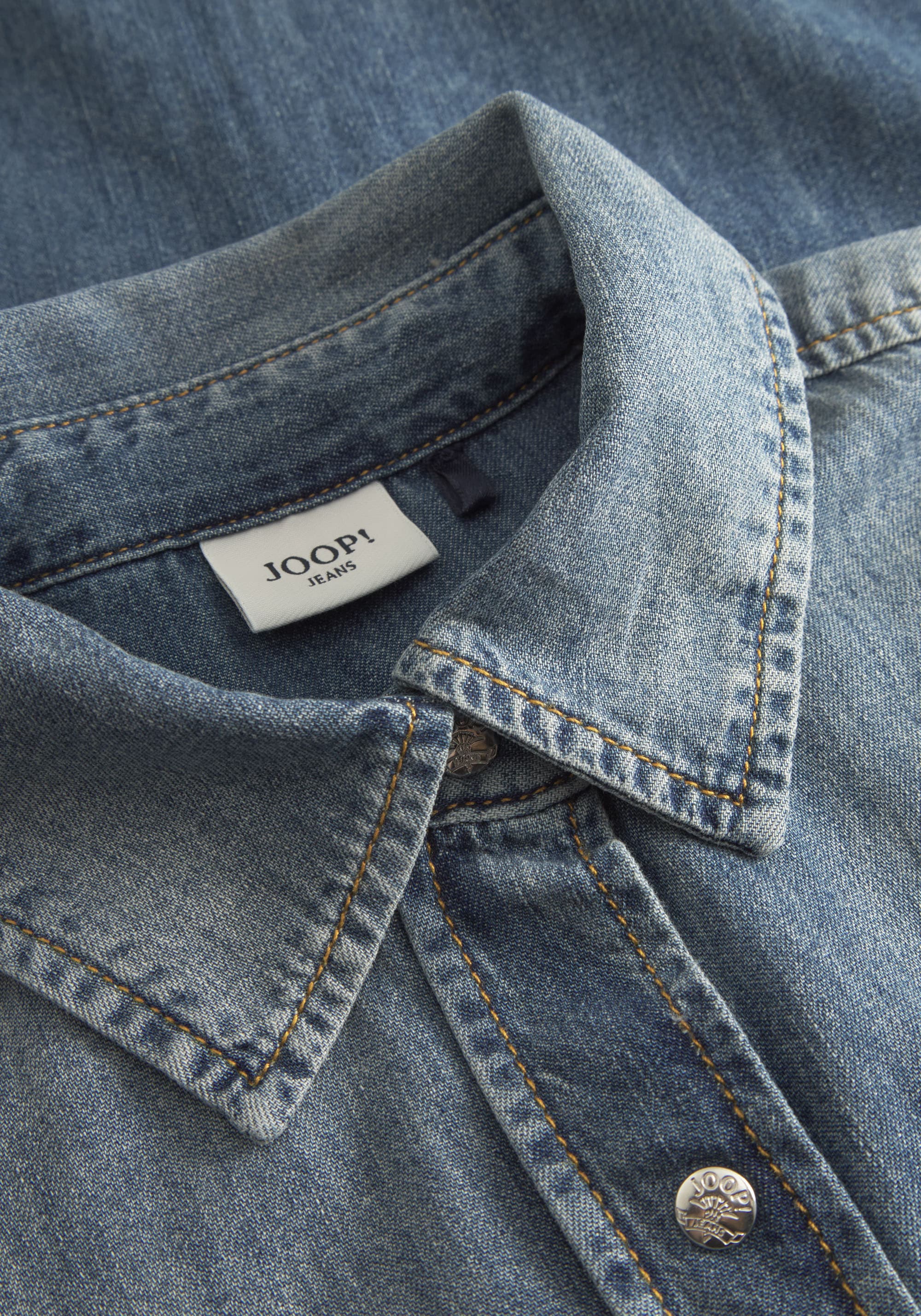 Joop Jeans Jeansbluse »Nele«, Mit Rundhalsausschnitt