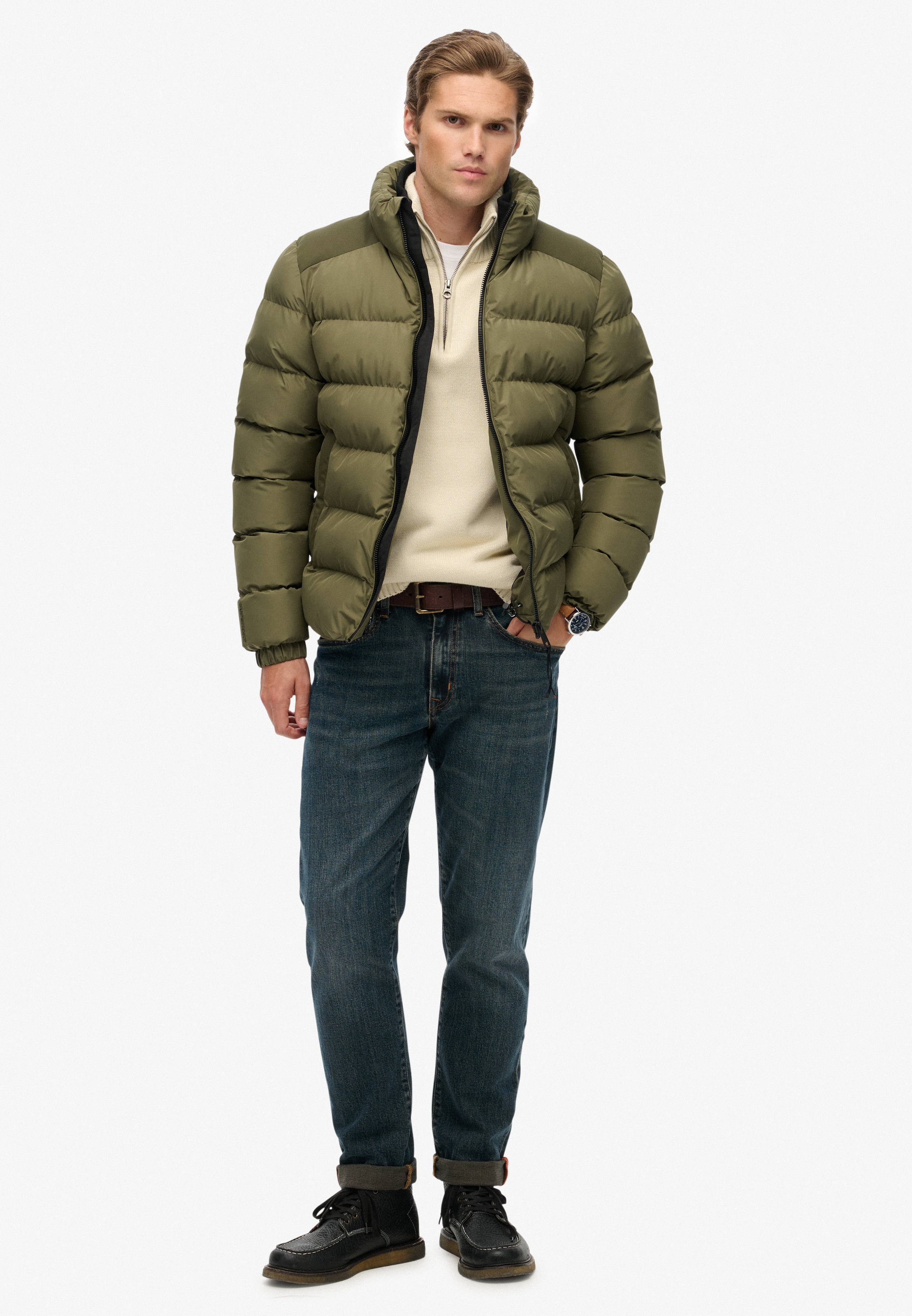 Superdry Steppjacke »SPORTS PUFFER JACKET« ohne Kapuze