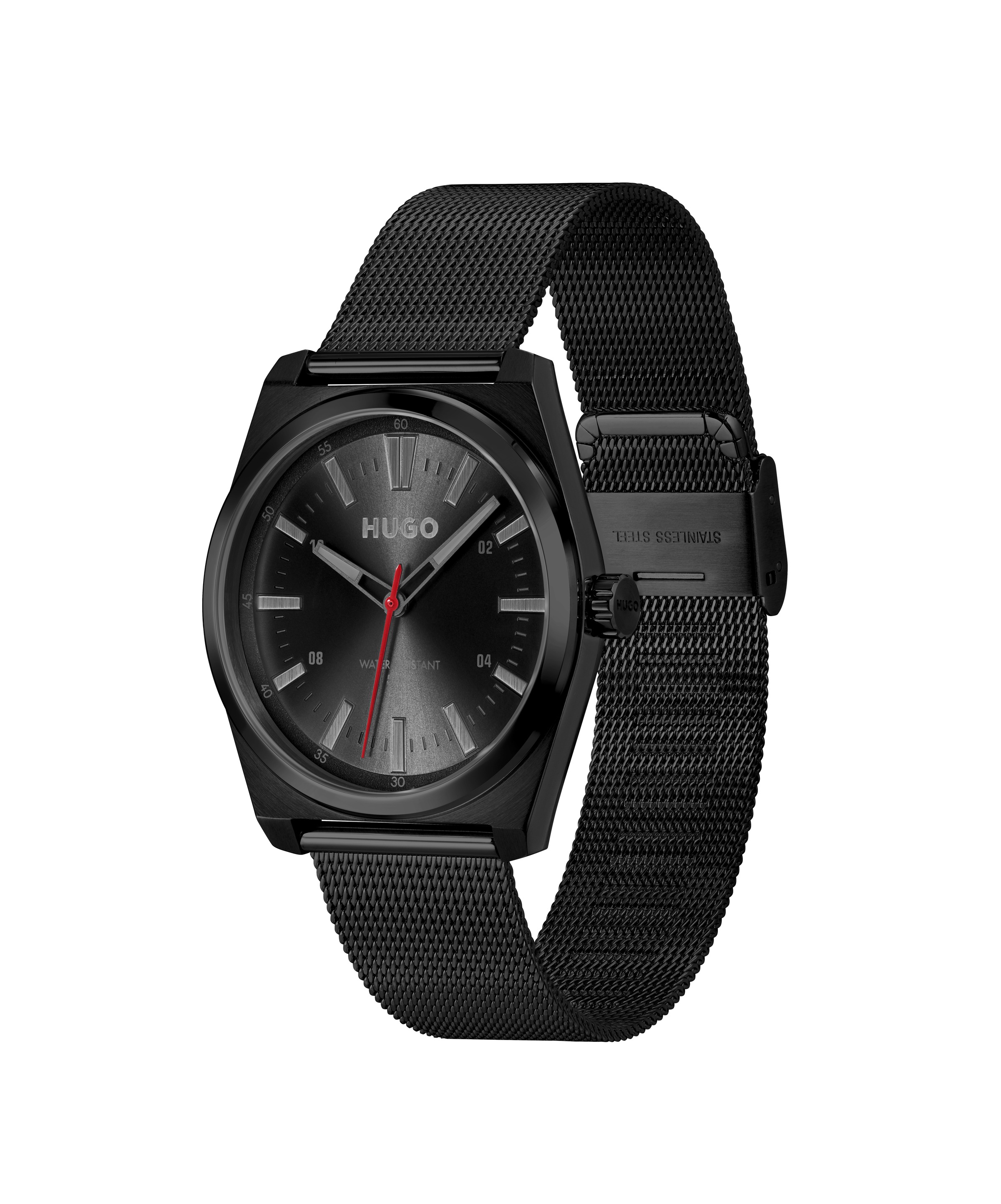 HUGO Quarzuhr »#ARK«, Armbanduhr, Herrenuhr, Edelstahlarmband, analog