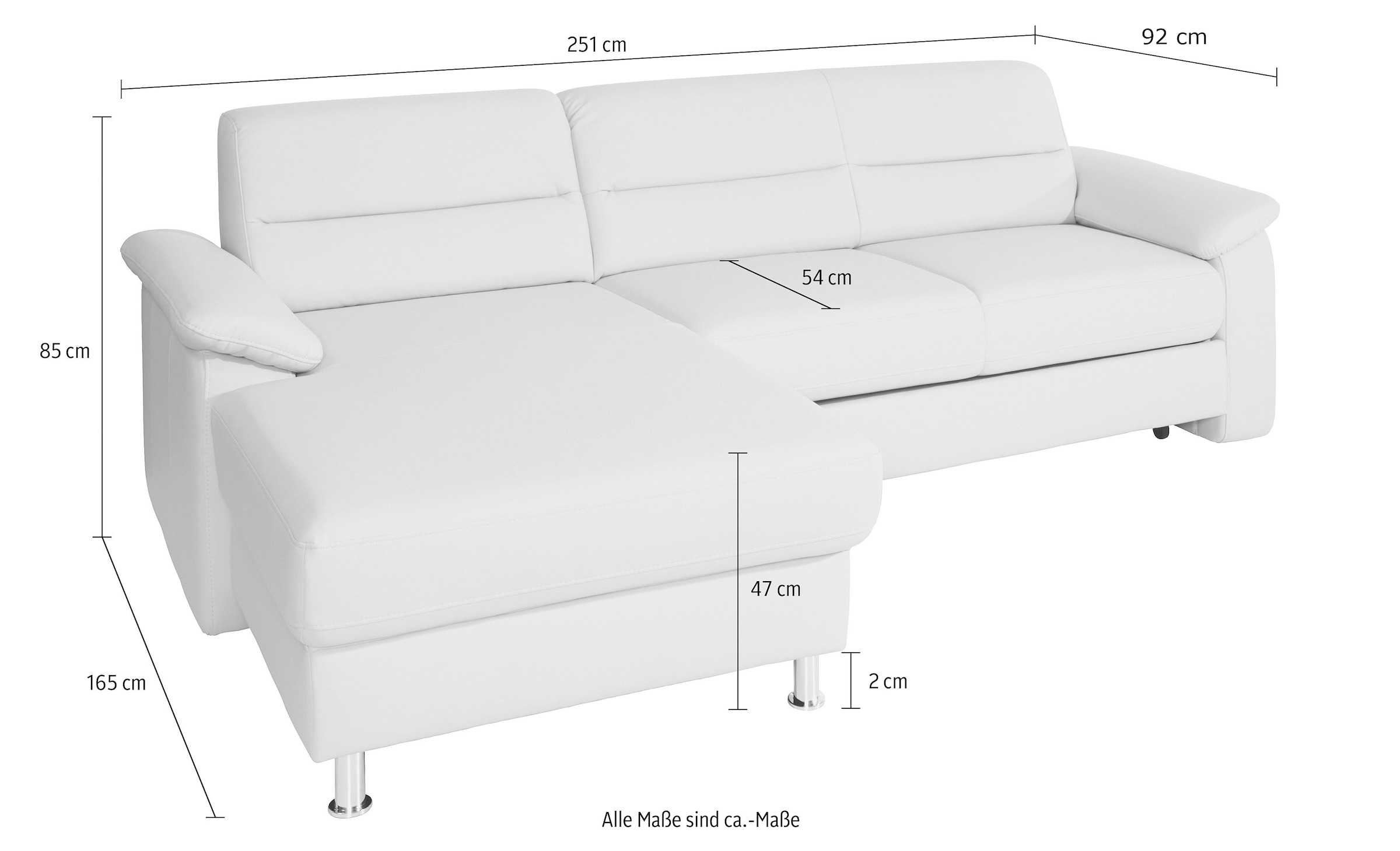 sit&more Ecksofa »Top Ascara L-Form«, inklusive Boxspring/Federkern-Polsterung, komfortablem Federkern