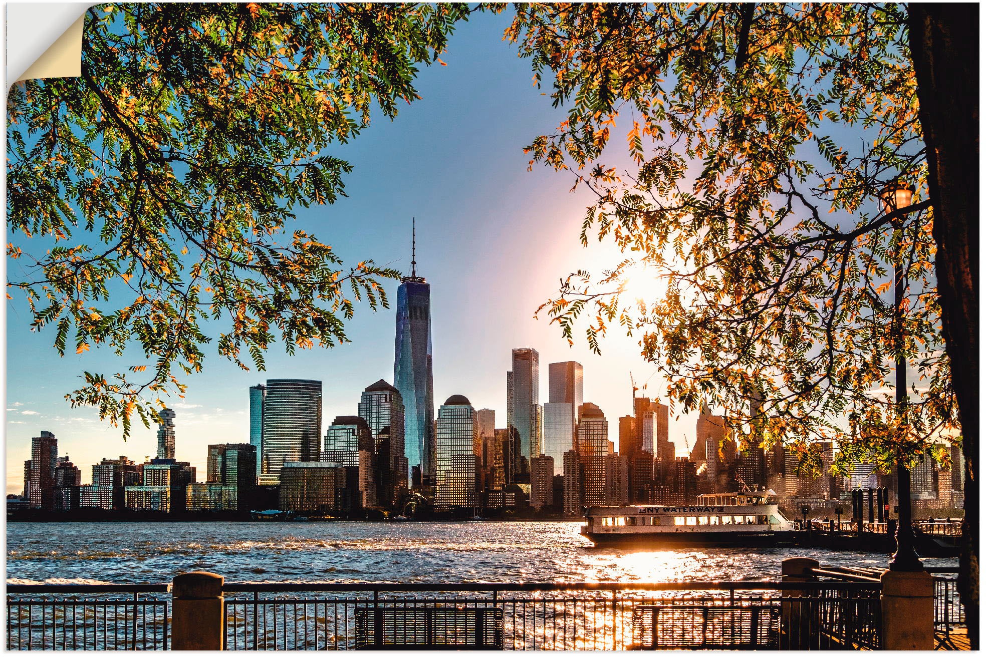 Artland Wandbild "Sonnenaufgang über New York", Amerika, (1 St.), als Alubi günstig online kaufen