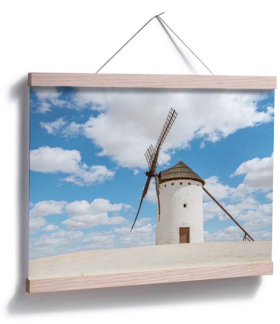 Wall-Art Poster Bild, St.), Wandbild, BAUR bestellen Don Quijote | Wandposter »Windmühlen (1 Spanien«, Poster, Gebäude