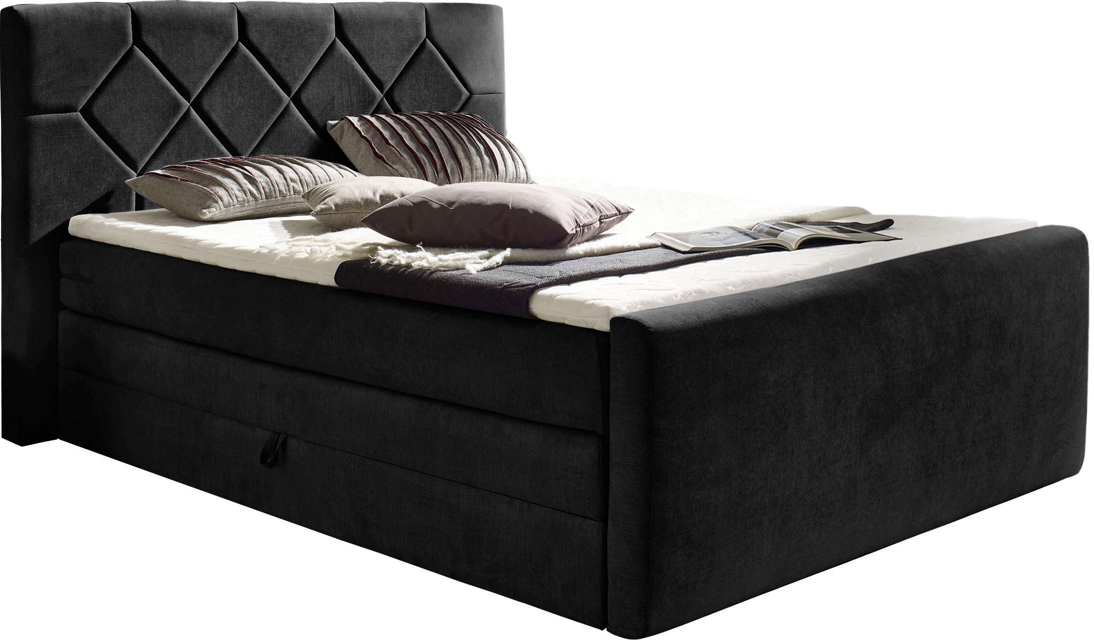 Places of Style Boxspringbett »Atlanta«, inklusive Topper und Bettkasten