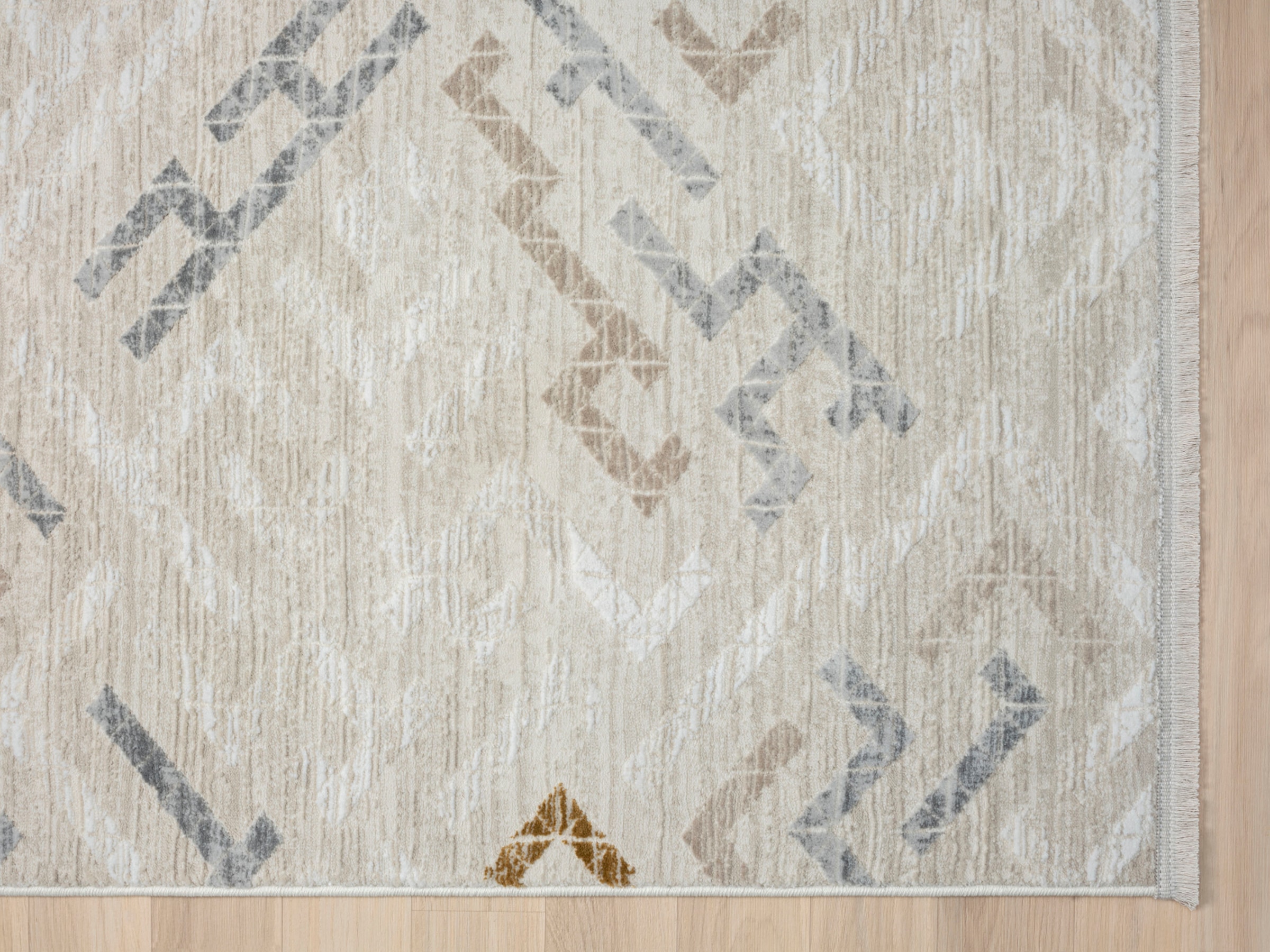 Myflair Möbel & Accessoires Teppich »My Type«, rechteckig, 10 mm Höhe, Kurzflor, Ethno-Style, besonders weich durch Microfaser, mit Fransen