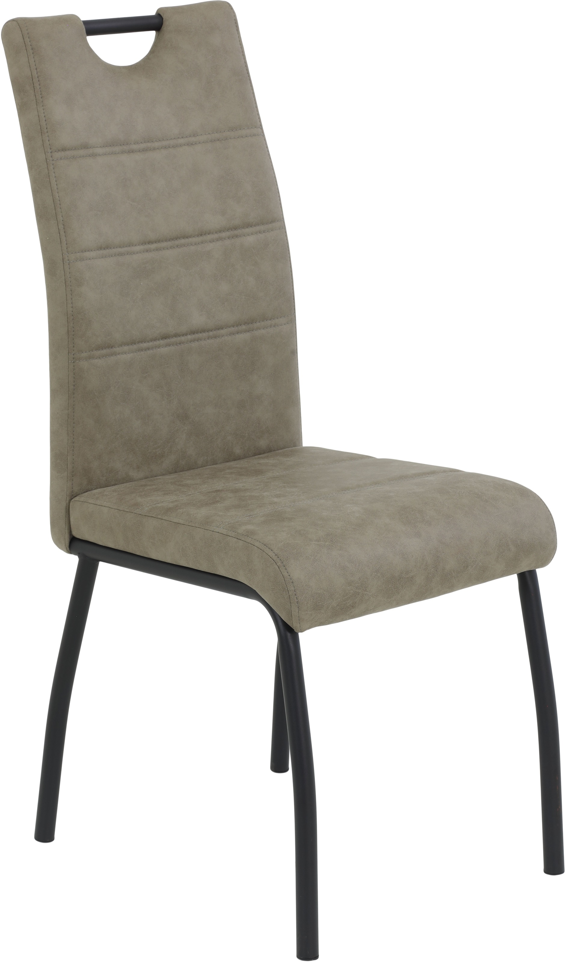 Thumbnail - HELA 4-Fußstuhl "PETRA" (Set) 4 Stk.Vierfußstuhl; Vintage Optik; mit Griff; Rundrohrgestell