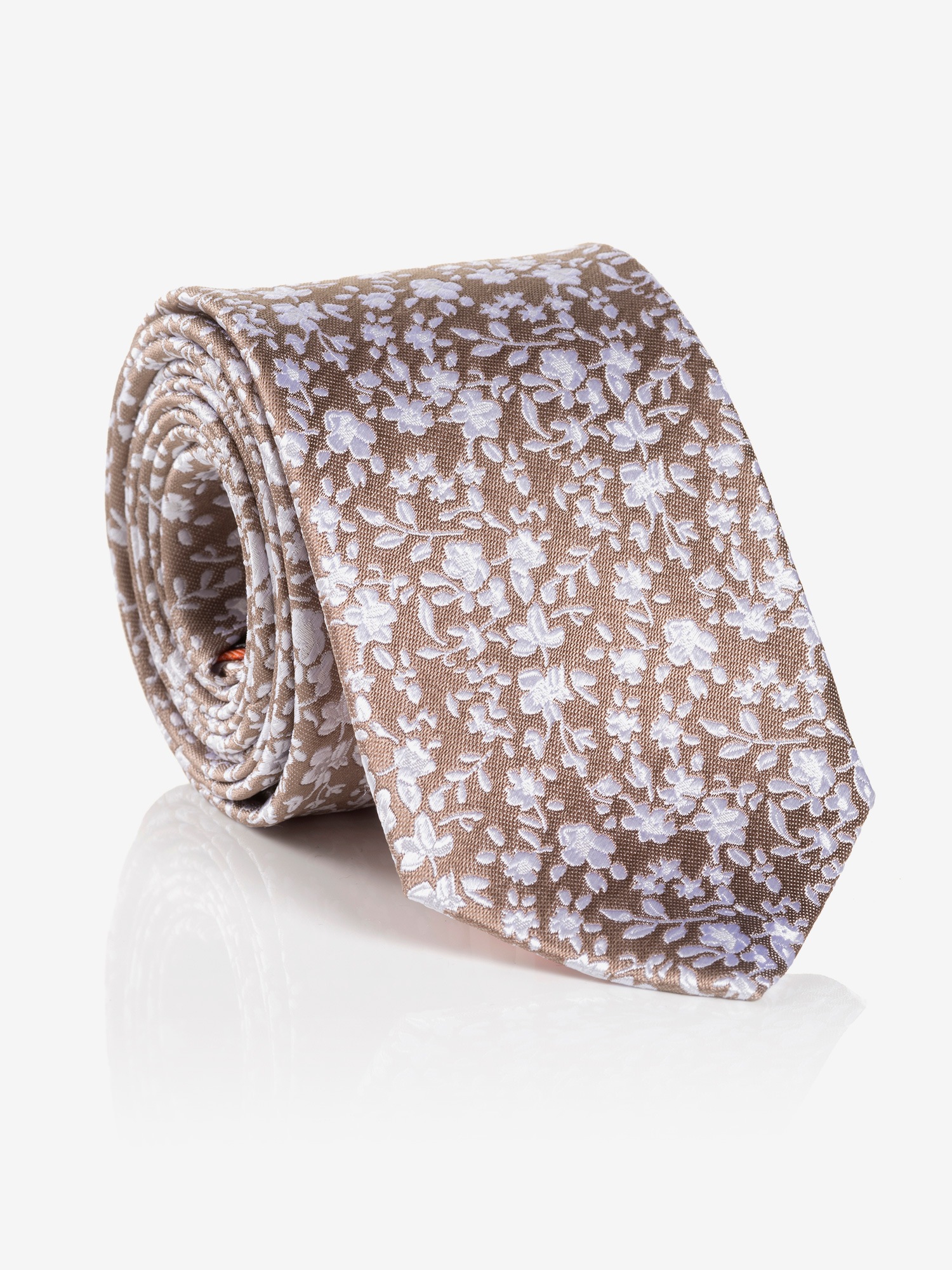 MONTI Herren Krawatte, grün, geblümt, Seide, Krawatten, aus reiner Seide, mit Blumenmuster, 6,5 cm breit