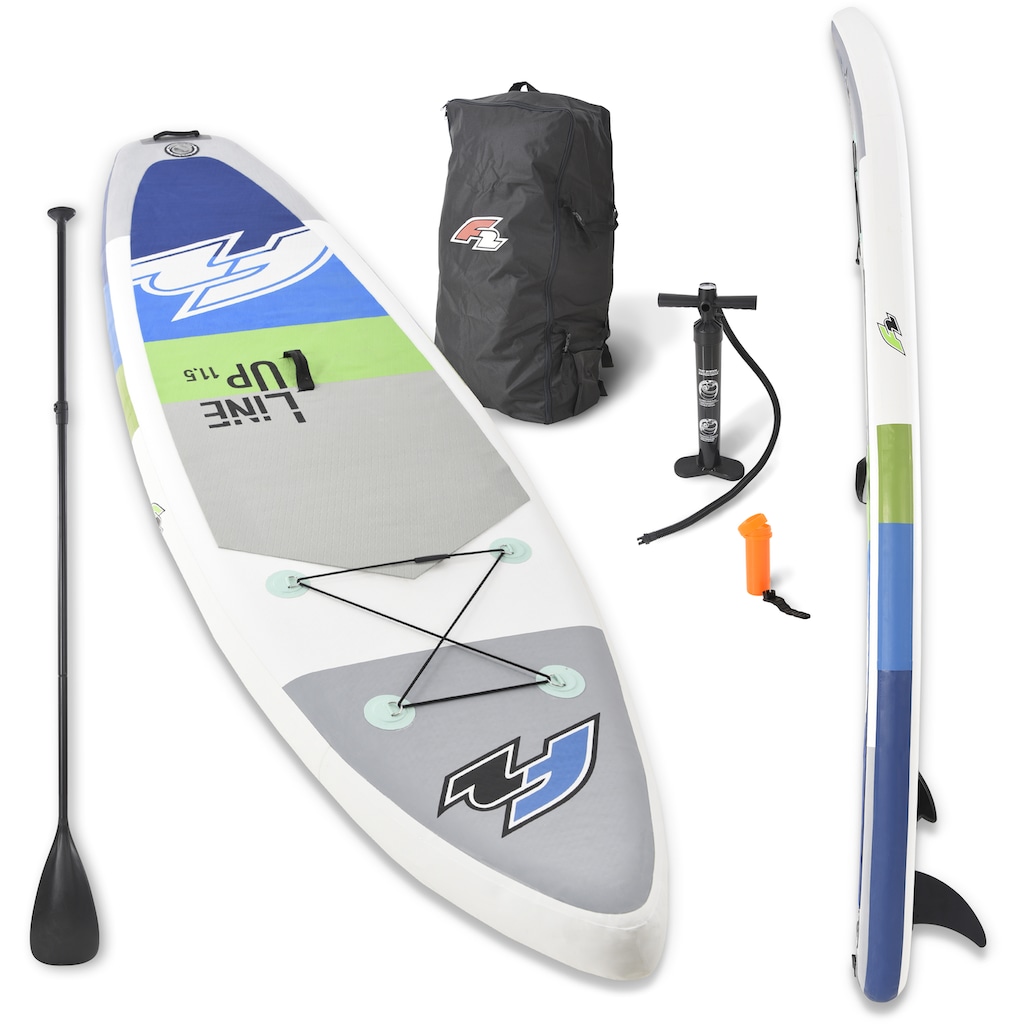 F2 Inflatable SUP-Board »F2 Line Up SMO blue mit Carbonpaddel«, (Set, 5 tlg.)