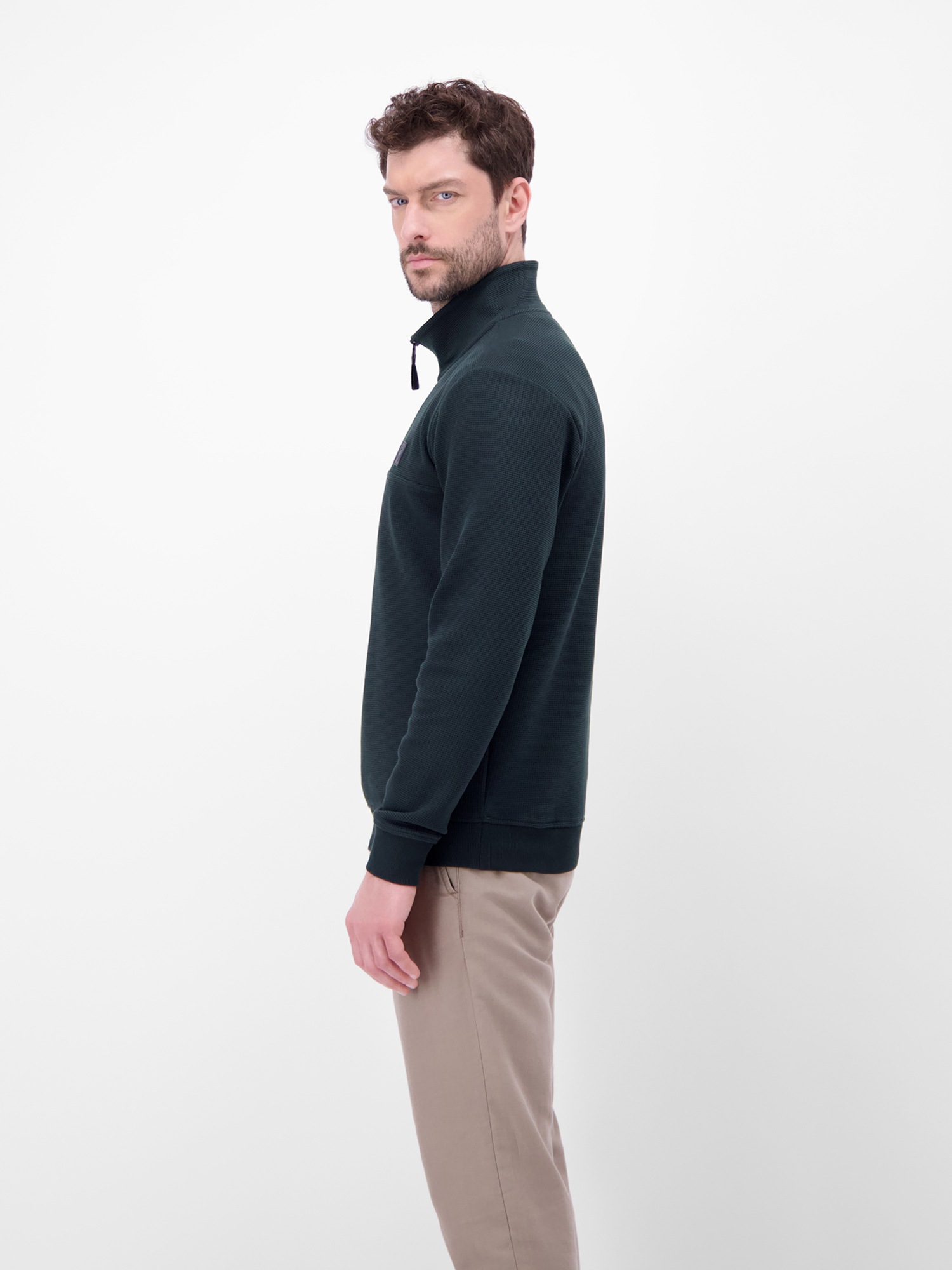 Thumbnail - LERROS Sweatshirt "Troyer in Sweatqualität mit Waffelstruktur"