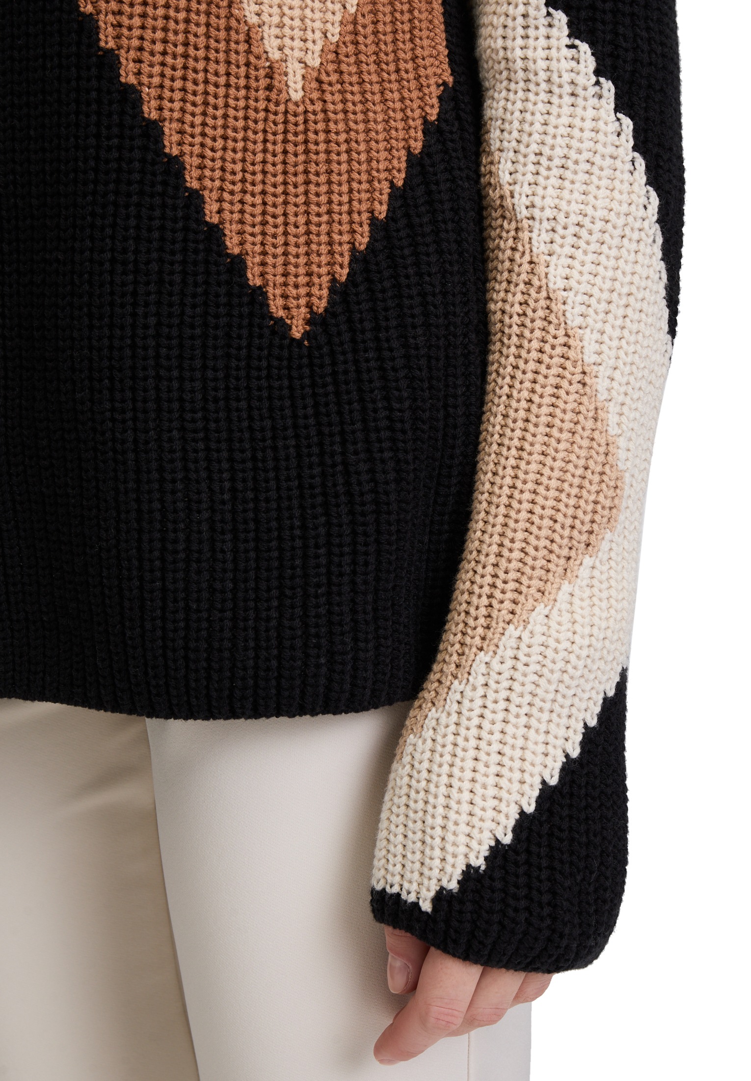 Betty Barclay Strickpullover »Betty Barclay Damen Strickpullover mit Intarsie«, (1 tlg.), Kragen