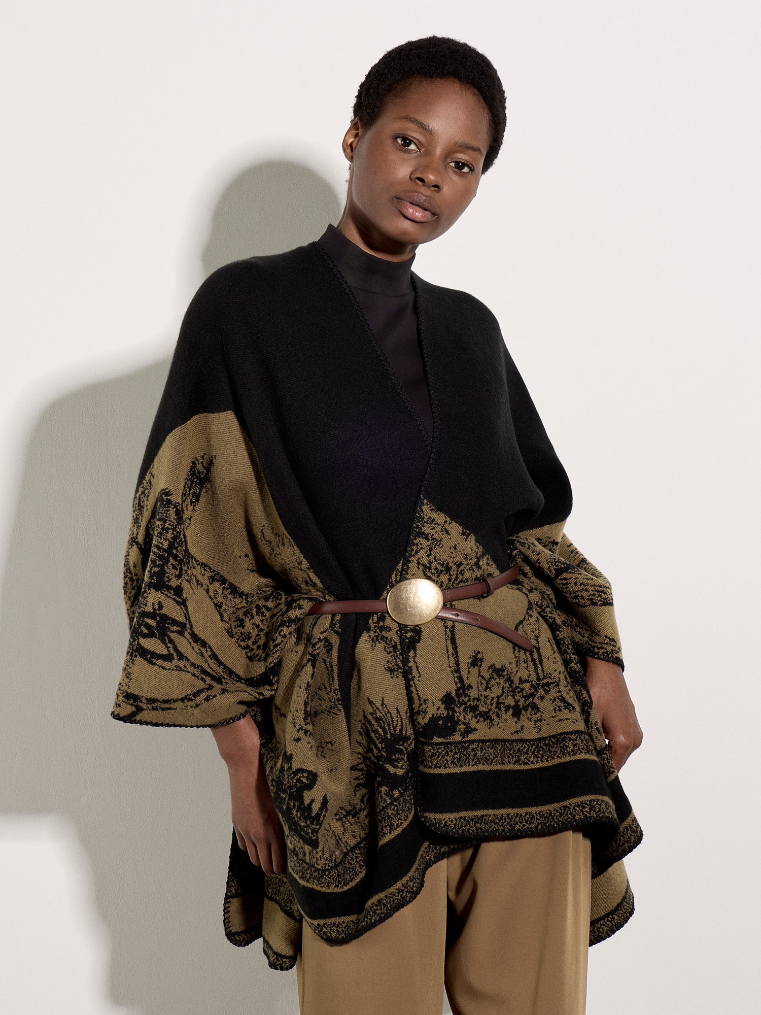 Apricot Strickcape »Cape« mit abstraktem Muster