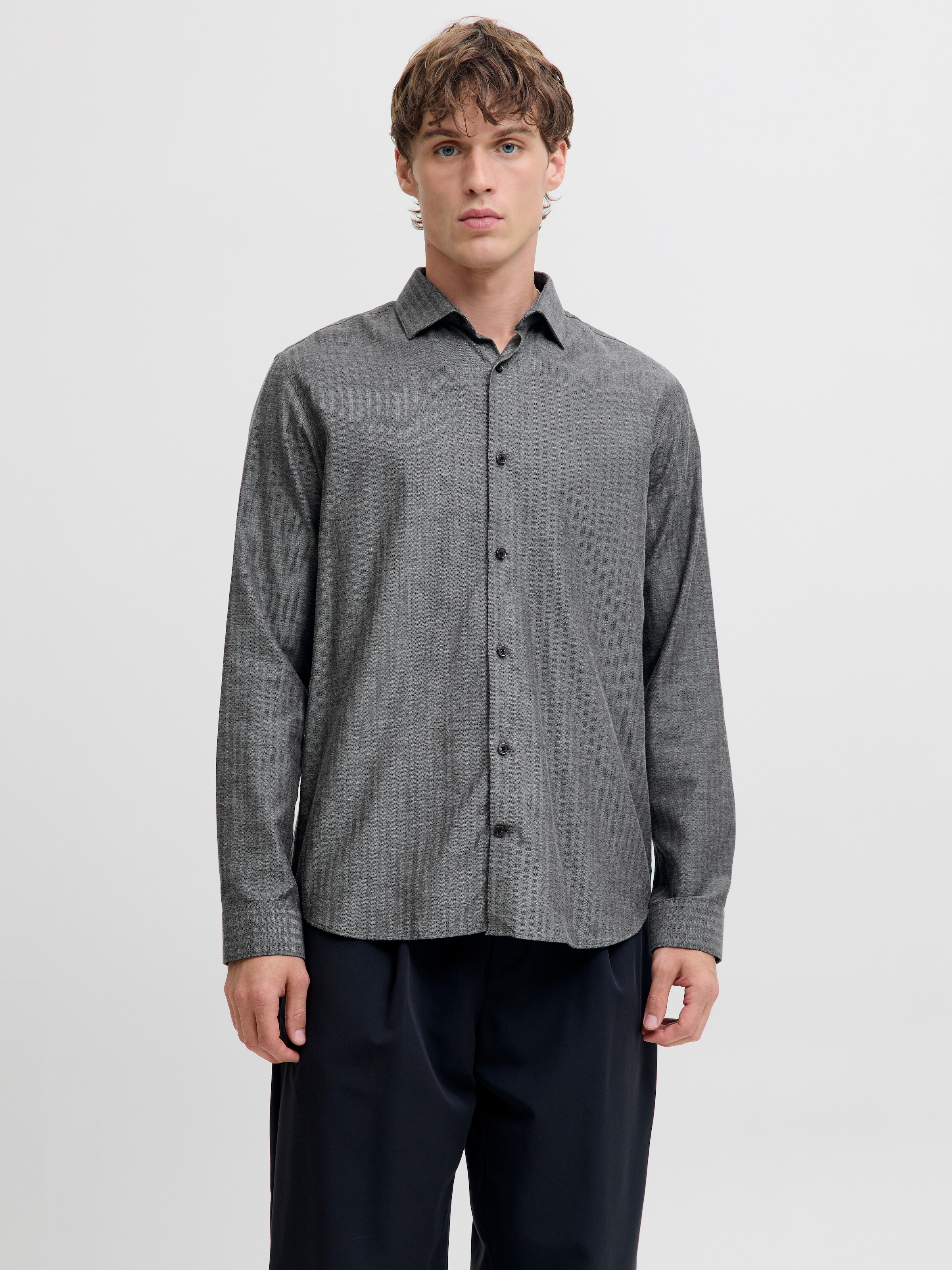 Jack & Jones Langarmhemd "JPRBLAPARKER MELANGE L/S SHIRT BF" günstig online kaufen