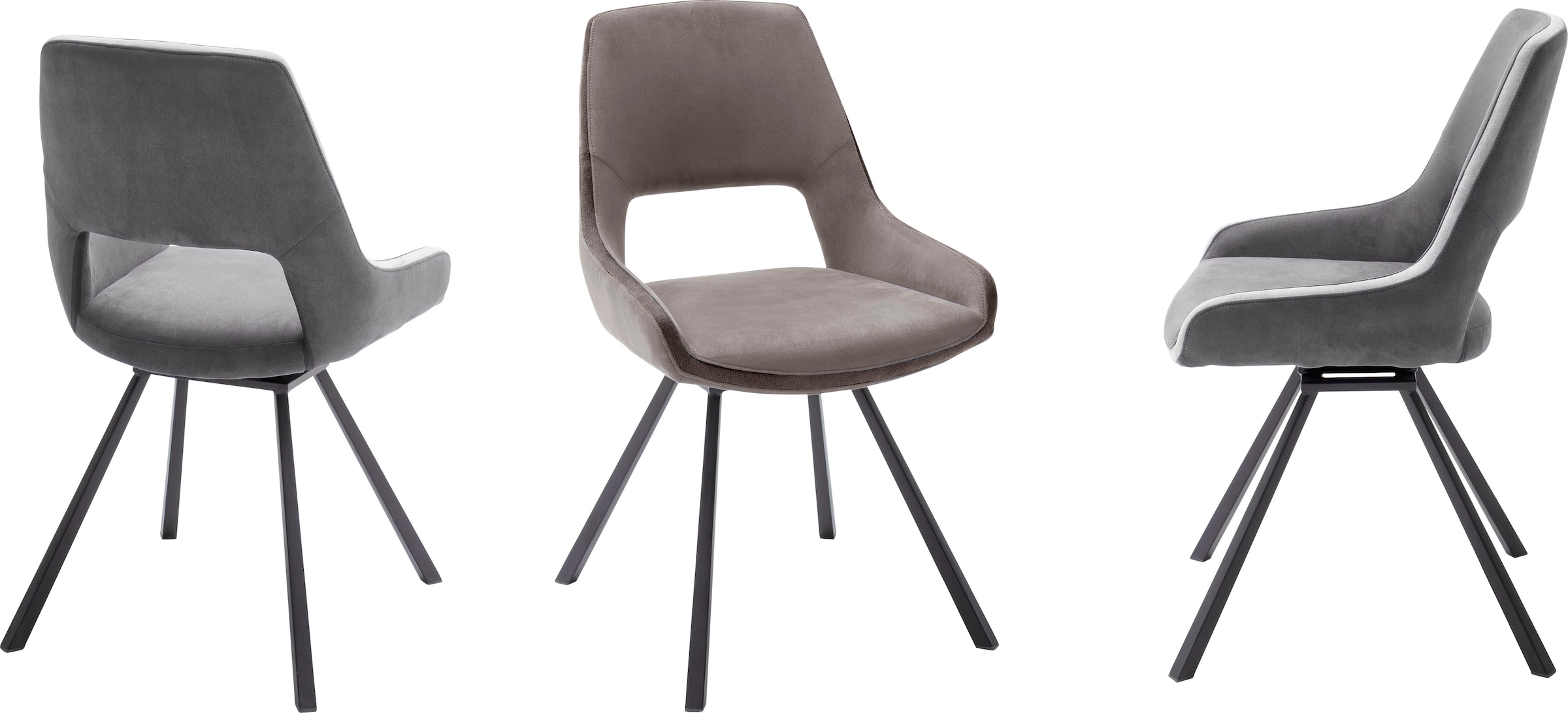 MCA furniture Esszimmerstuhl »Bayonne«, (Set), 2 St., 2-er Set, Stuhl 180°drehbar mit Nivellierung, belastbar bis 120 kg