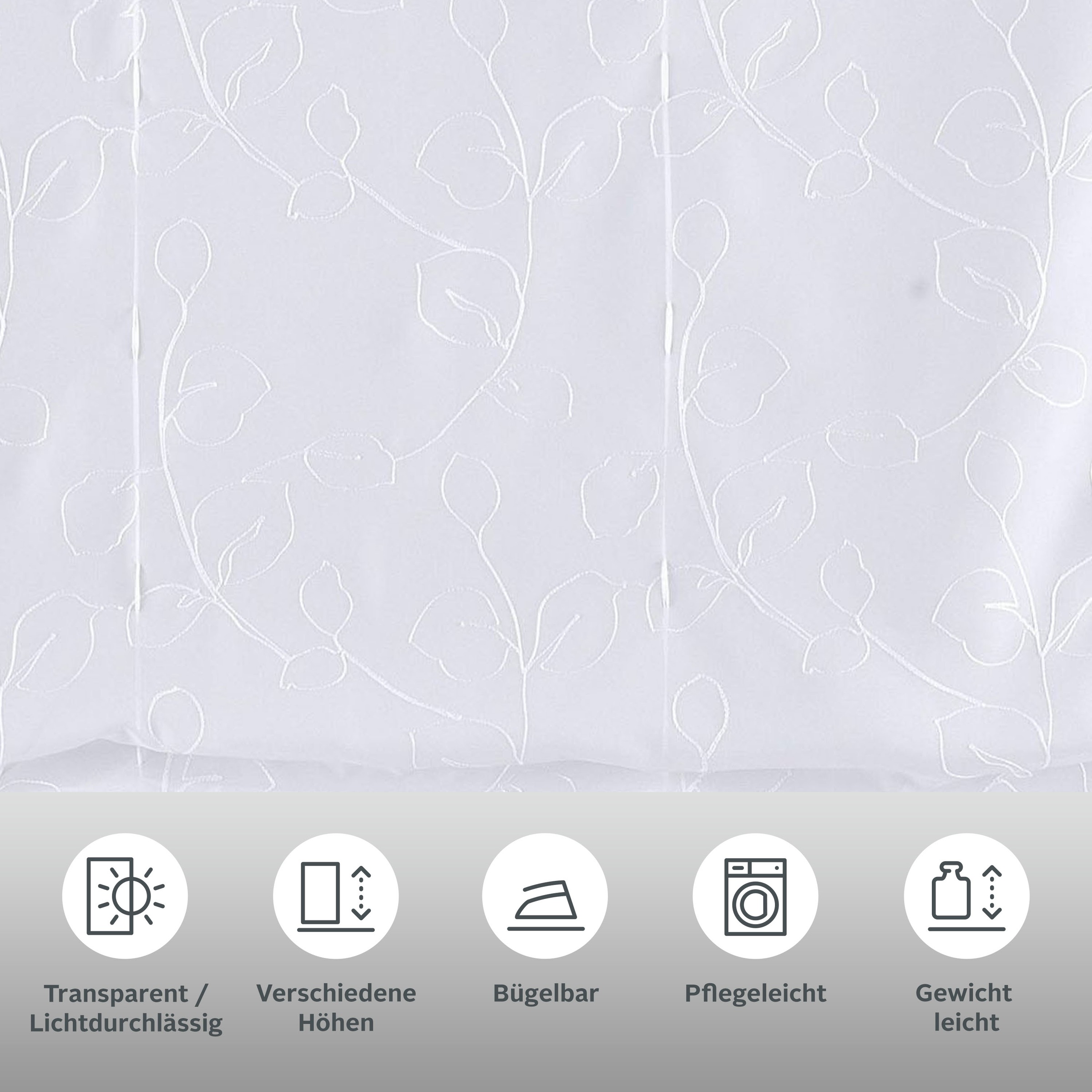 Thumbnail - Home affaire "Adele" mit Stangendurchzug ohne Bohren mit Stickerei