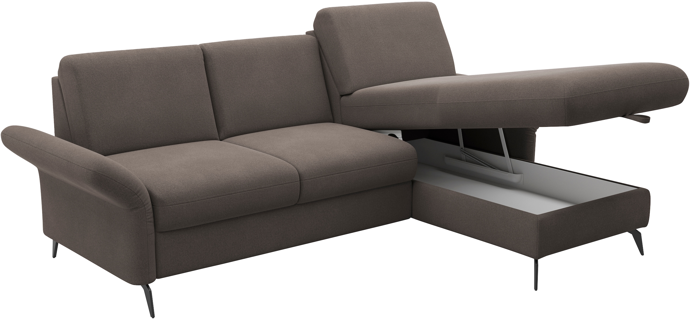 Home affaire Ecksofa »Rochelle«, optional: Armteilverstellung, klappbar, Bettkasen