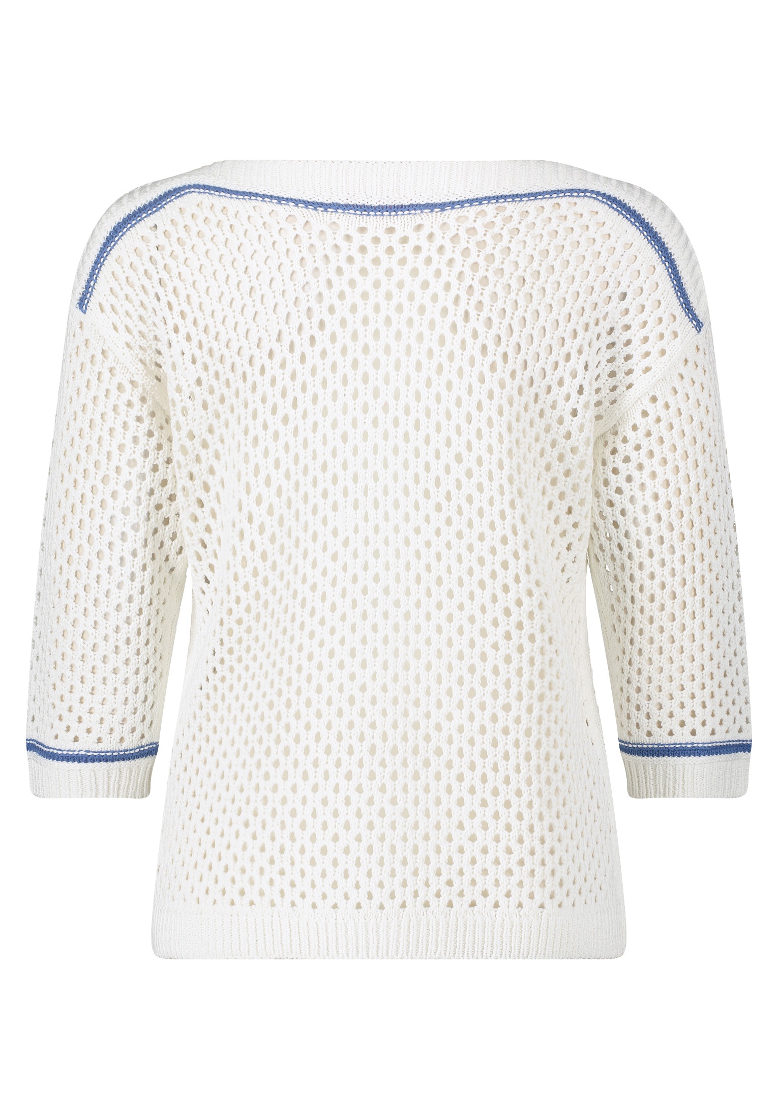 Betty Barclay Strickpullover »Betty Barclay Lochstrick-Pullover mit Strickdetails«, (1 tlg.), Kontraststeppung