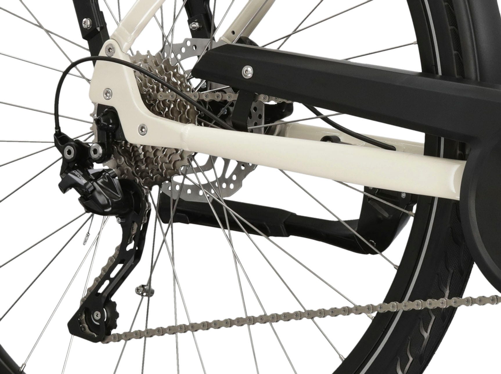 Kross E-Bike »E-Citybike Sentio Hybrid 3.0 28 Zoll weiß«, 7 Gang, Shimano, DEORE T6000, Mittelmotor 250 W