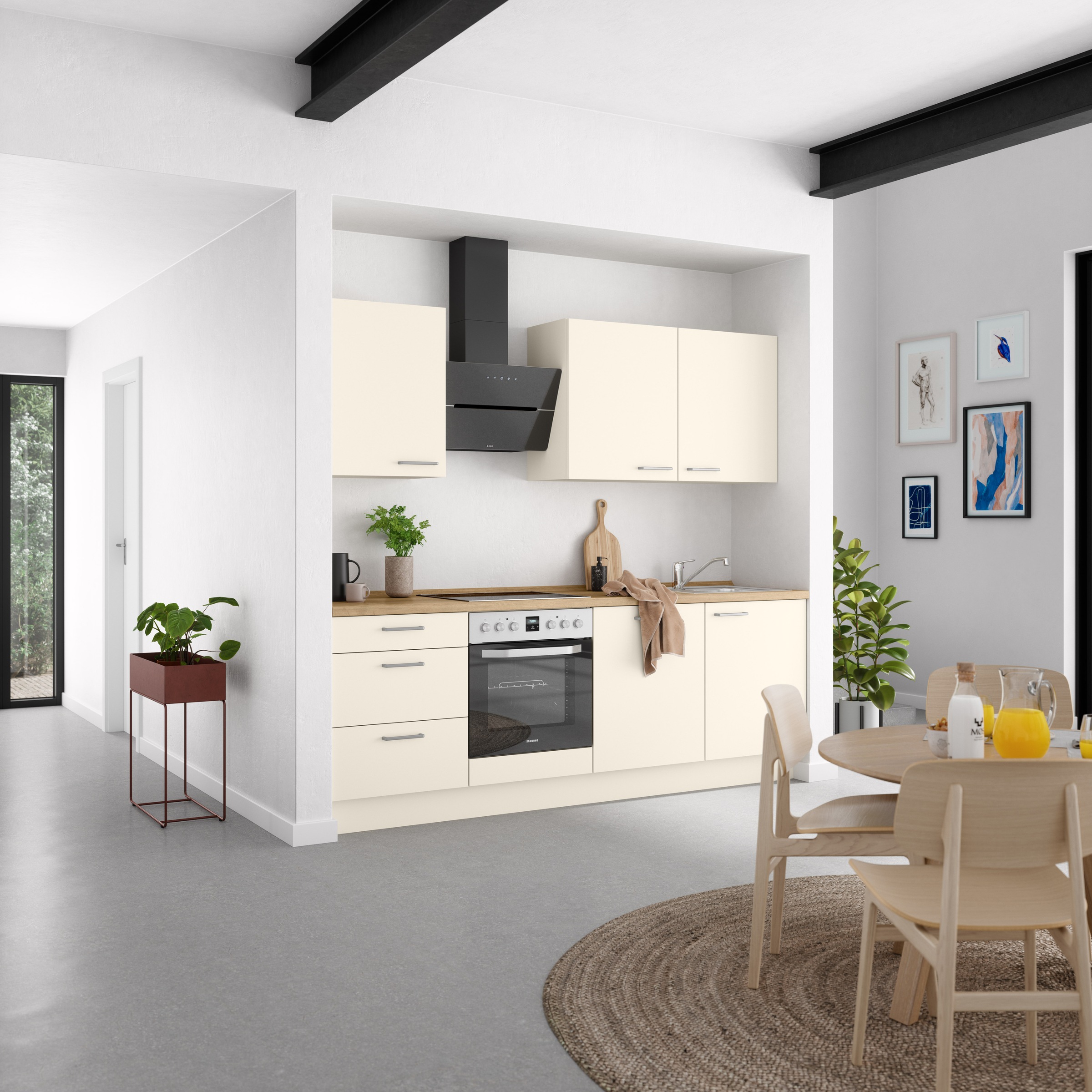 nobilia® Küchenzeile »"Touch II"«, vormontiert, Ausrichtung wählbar, Breite 240 cm, wahlw. mit E-Geräten