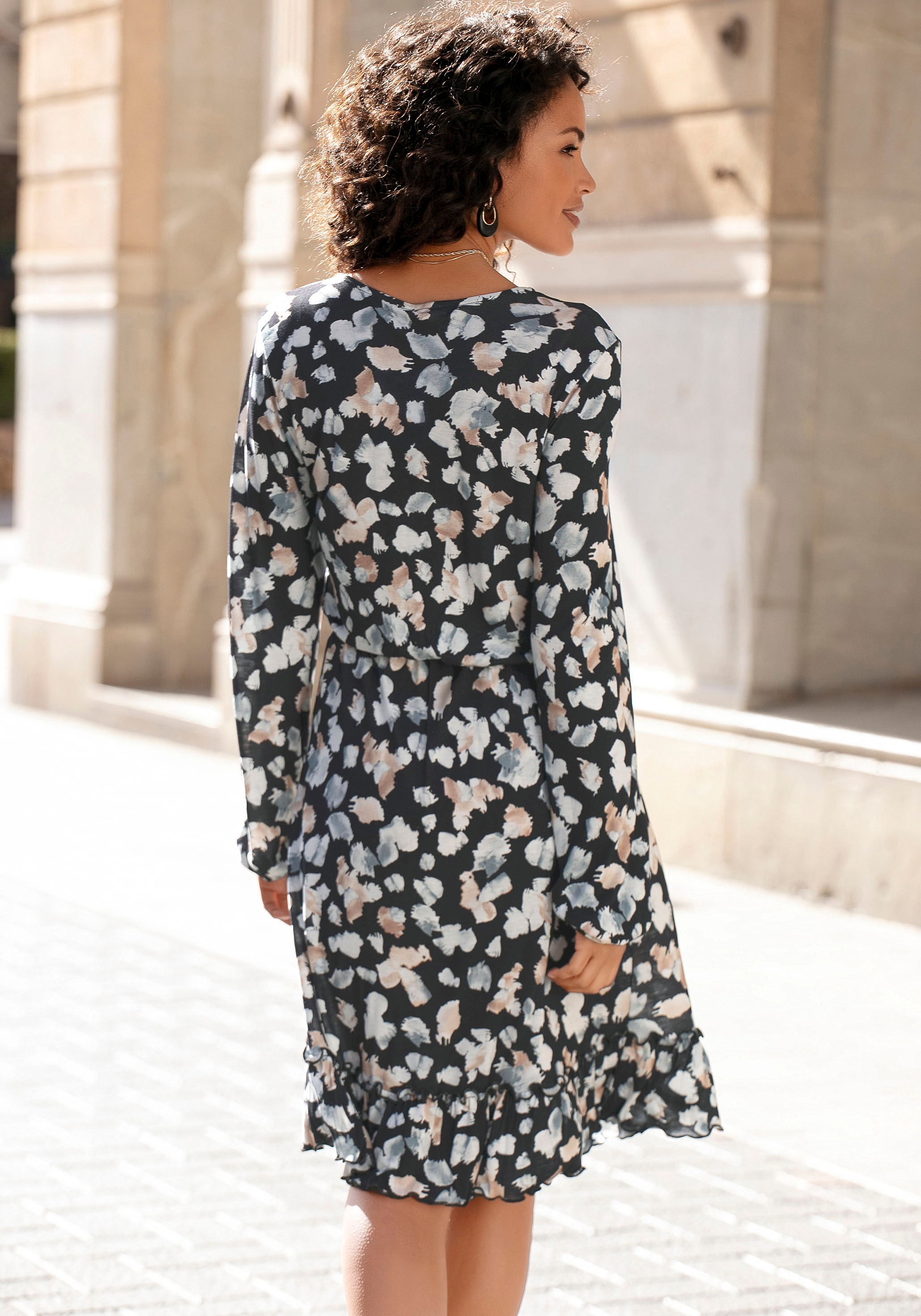 LASCANA Jerseykleid, mit Alloverdruck online kaufen BAUR 