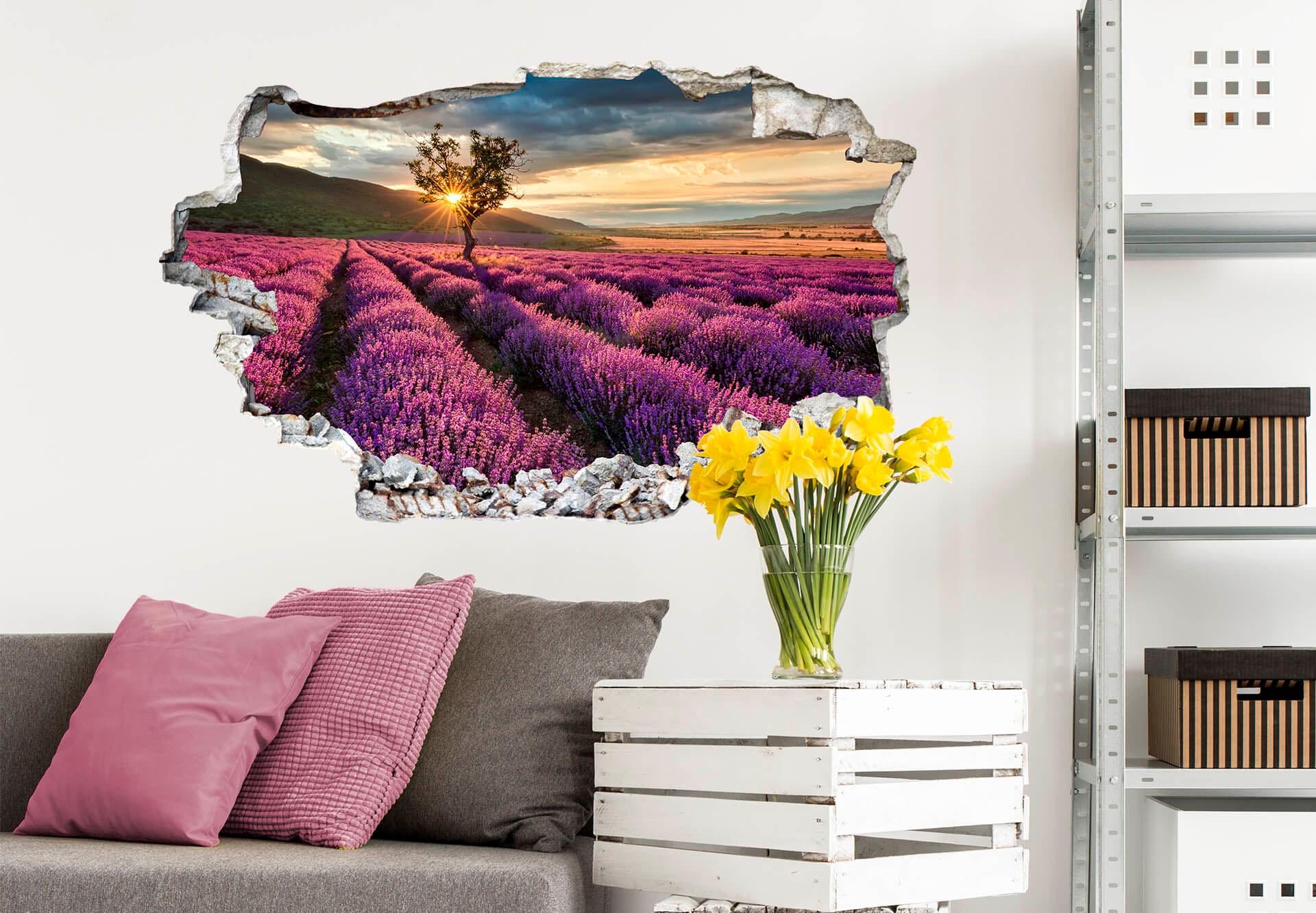 Wall-Art Wandtattoo »Lavendel in der Provence«, selbstklebend, entfernbar