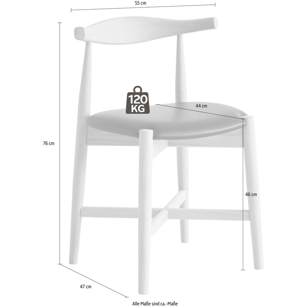 Hammel Furniture Holzstuhl »Findahl by Hammel Dora«, 2er-Set, Dänische Handwerkskunst